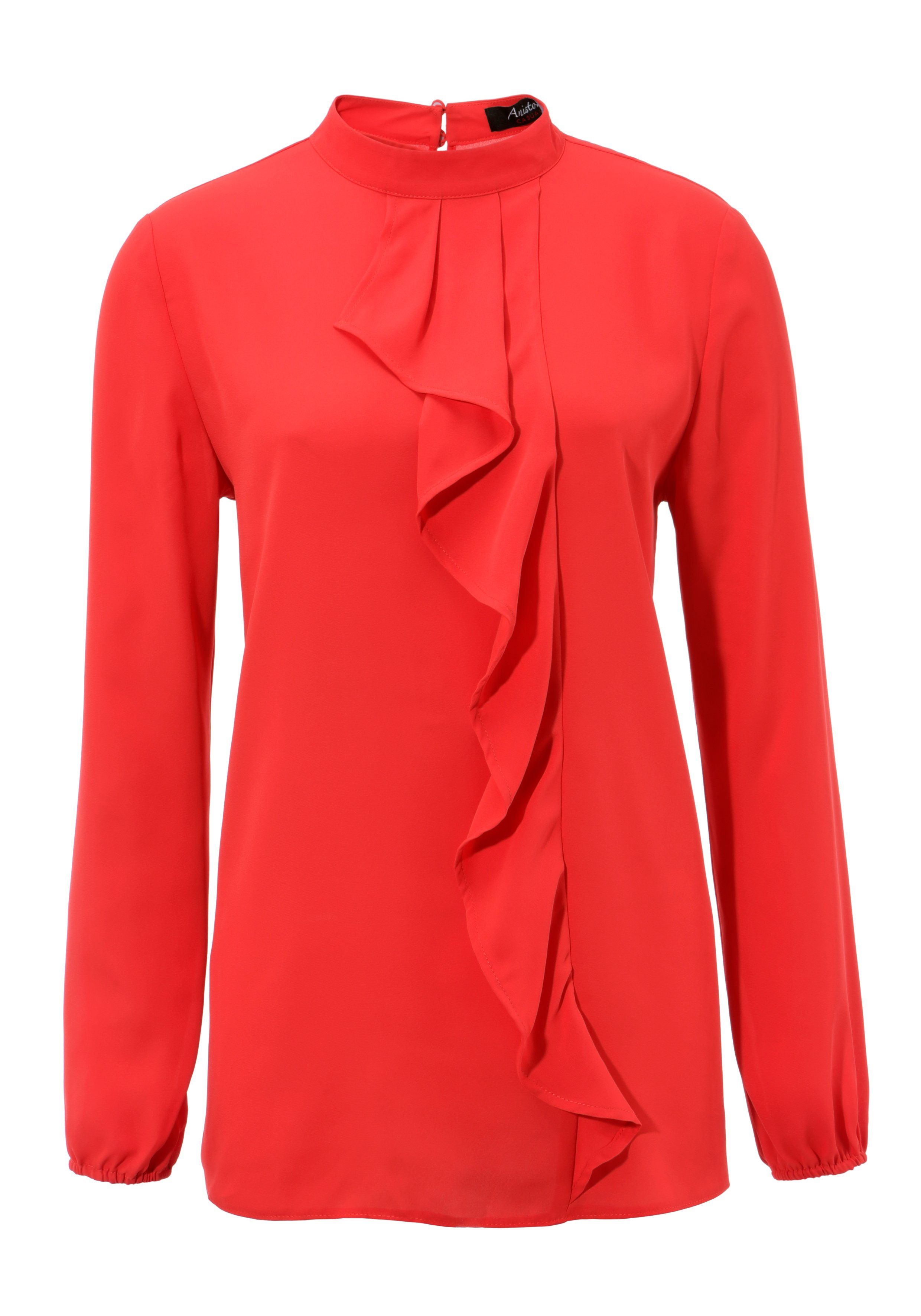 Aniston CASUAL Blouse met lange mouwen met kleine volant voor