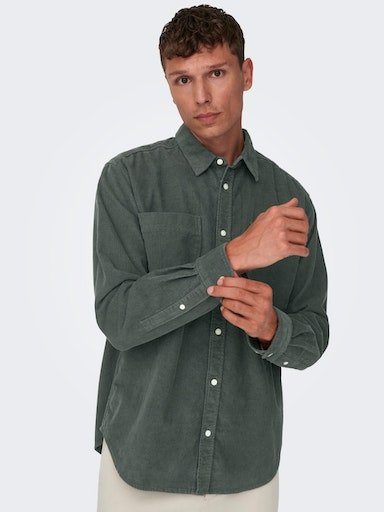 ONLY & SONS Overhemd met lange mouwen OS ONSALP RLX 2PKT WASHD COR