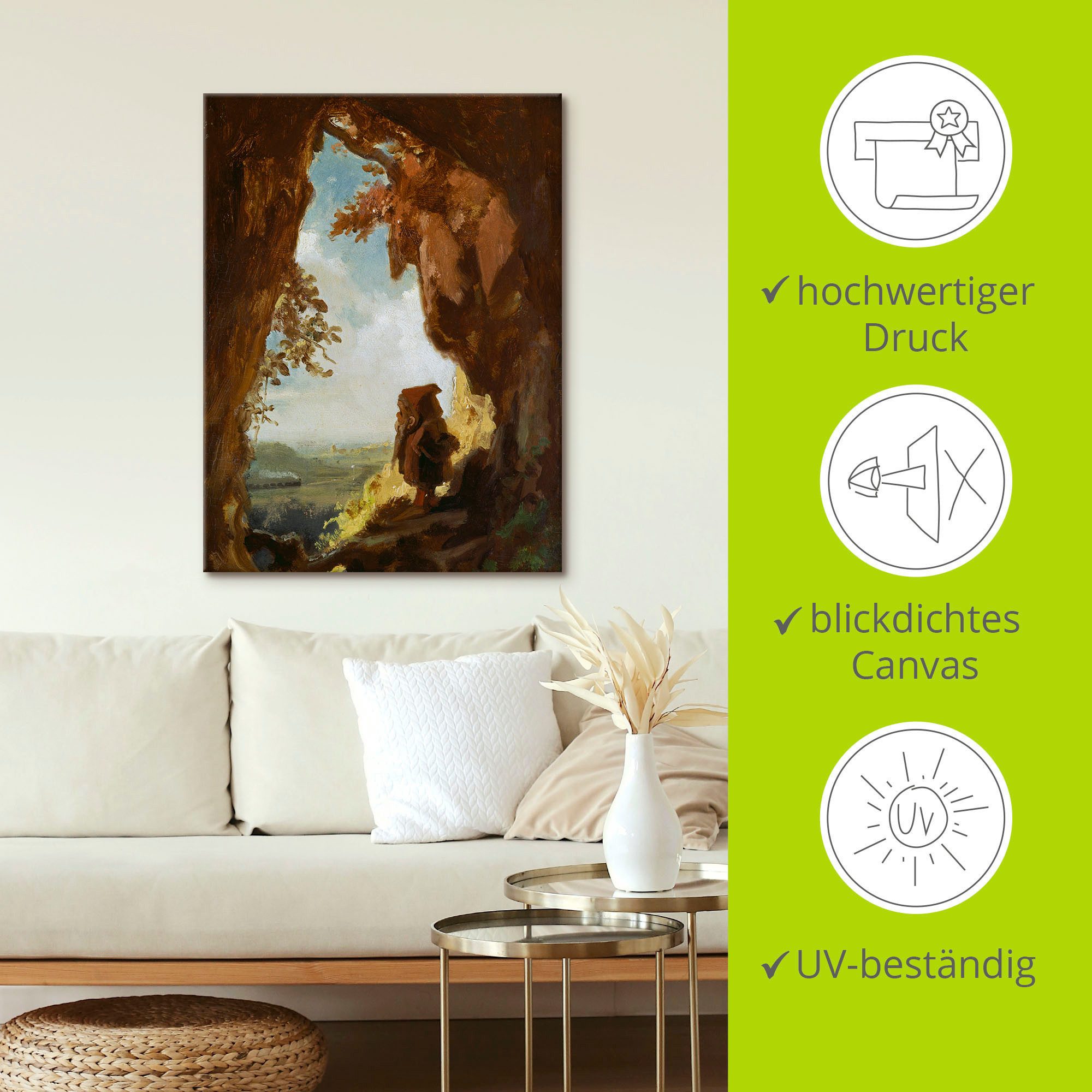 Artland Artprint Kabouter, grot de eerste spoorweg als artprint op linnen, poster in verschillende formaten maten