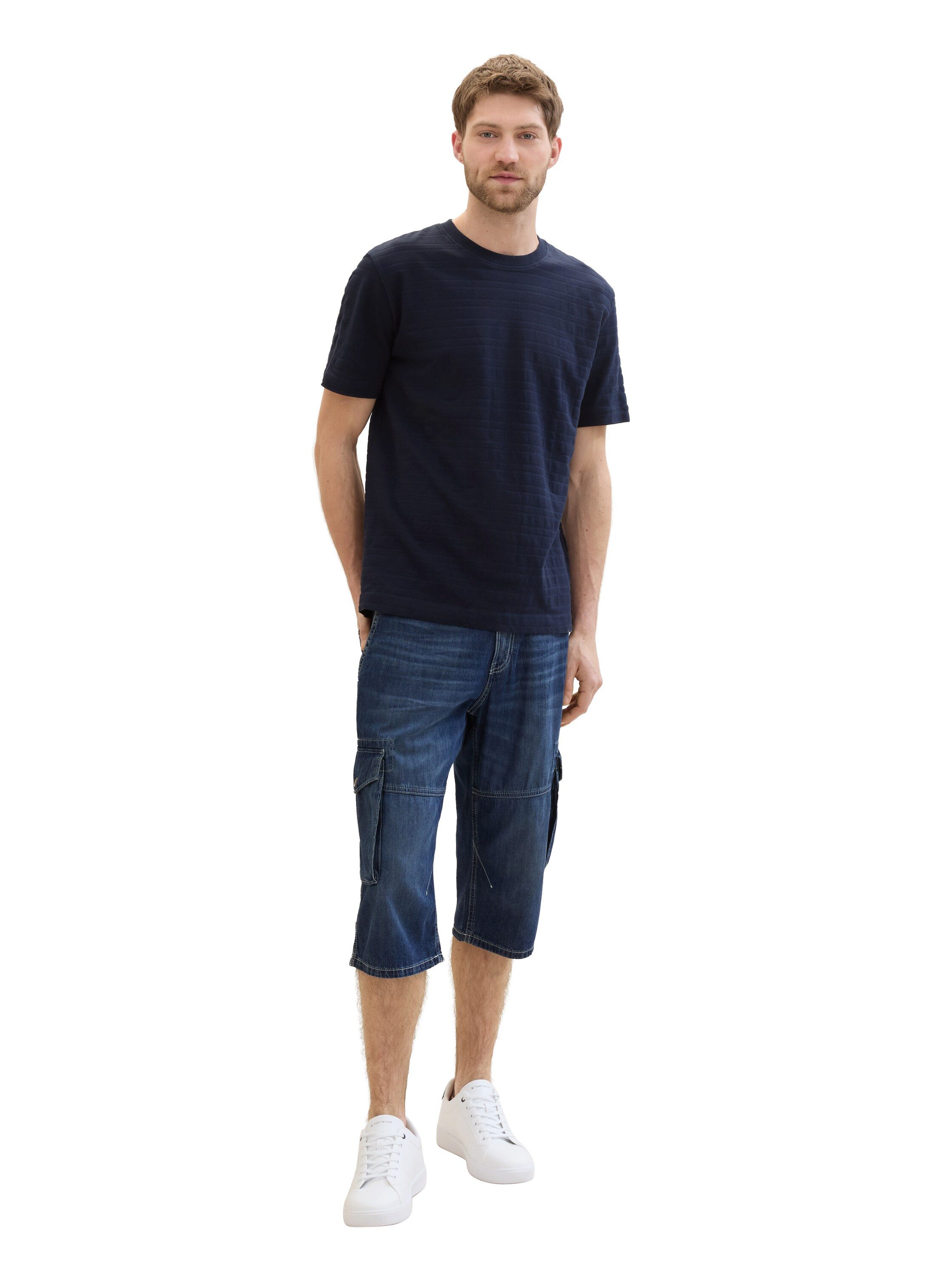 Tom Tailor Jeansshort Morris Overknee met gerecycled katoen
