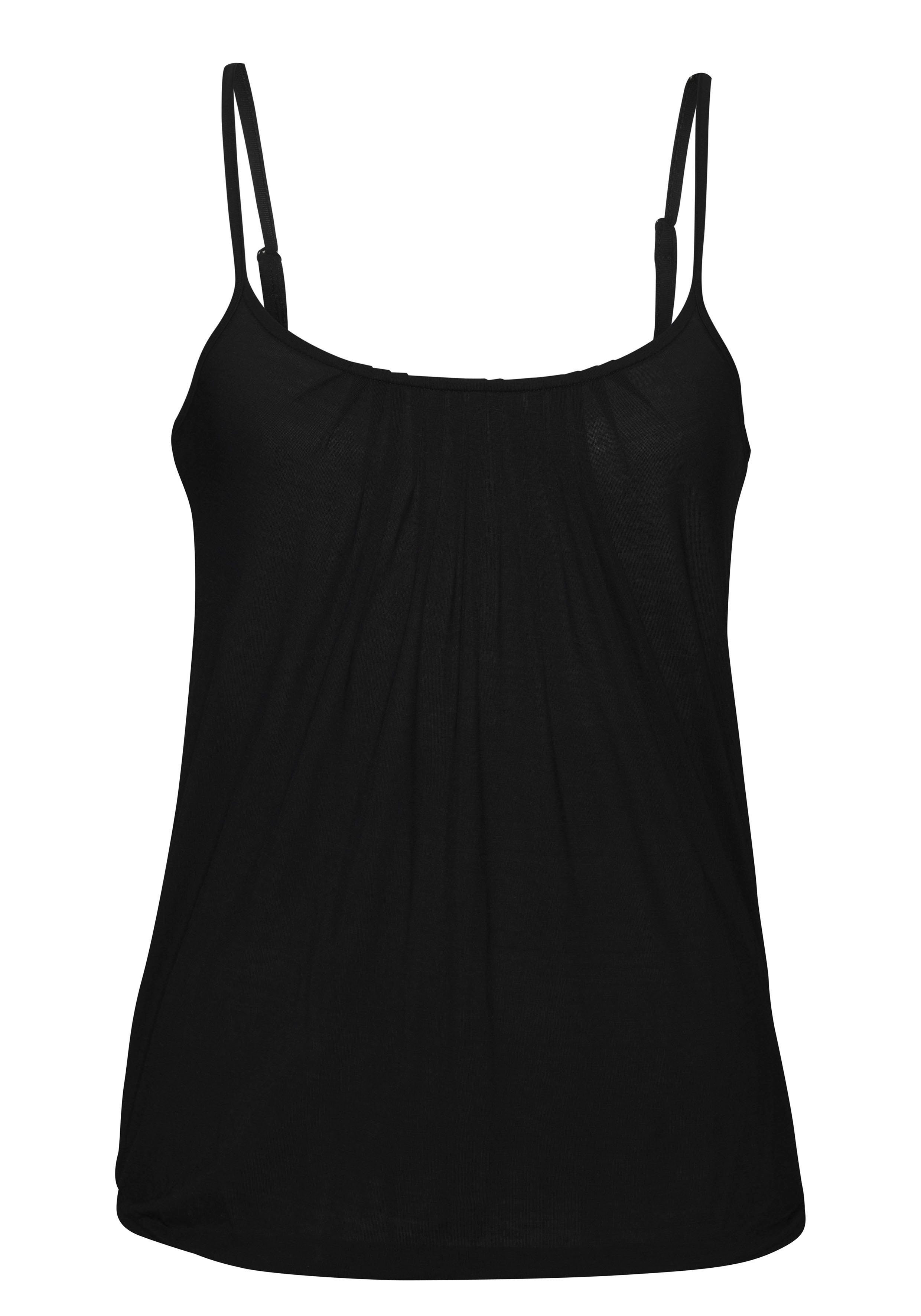 Lascana Top met spaghettibandjes Top met modieus Print van Viskose-mengsel (2-delig Set van 2)
