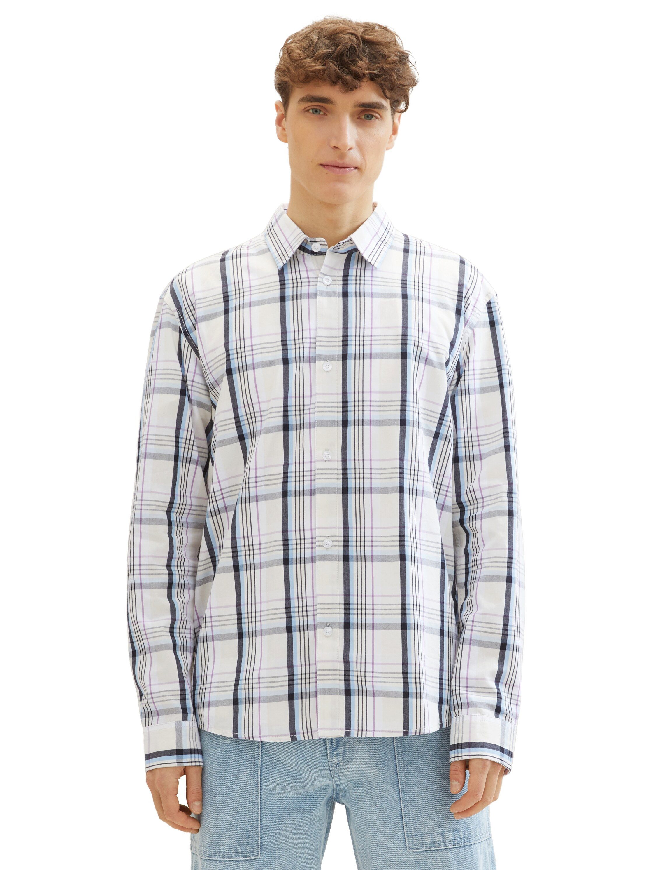 Tom Tailor Denim Geruit overhemd met knoopsluiting