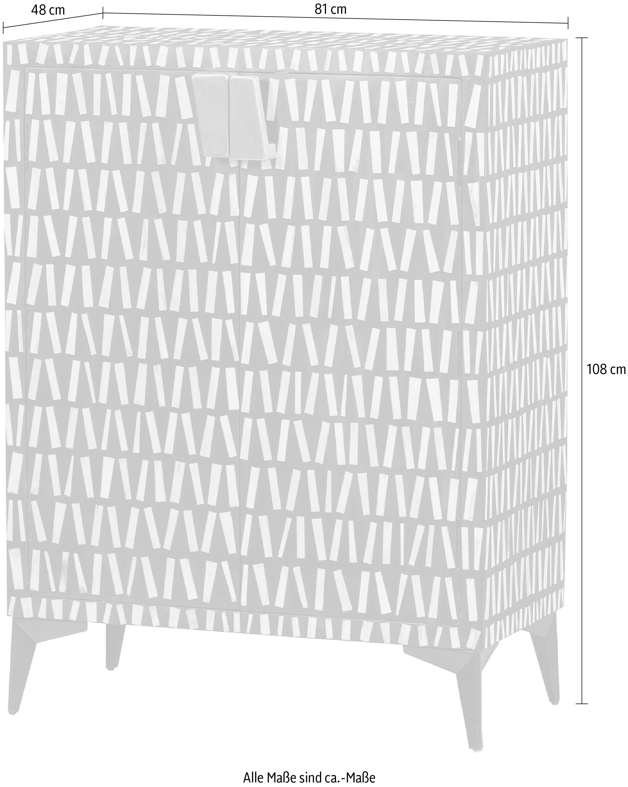 WOOOD Highboard Menne midi-kast met metalen handgrepen Kast in stijlvol ontwerp, H 108 cm x B 81 cm