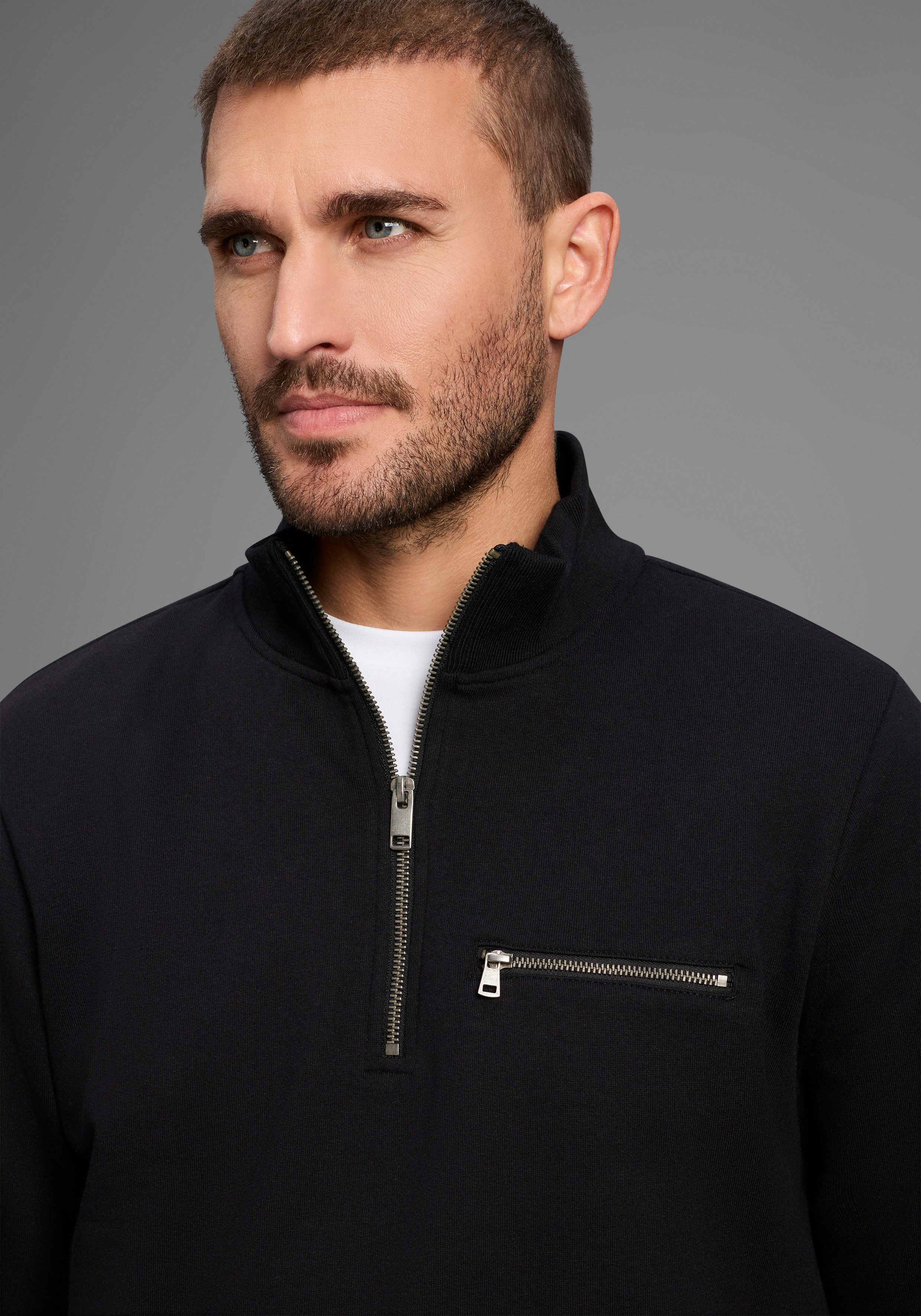 Bruno Banani Sweatshirt met schipperskraag