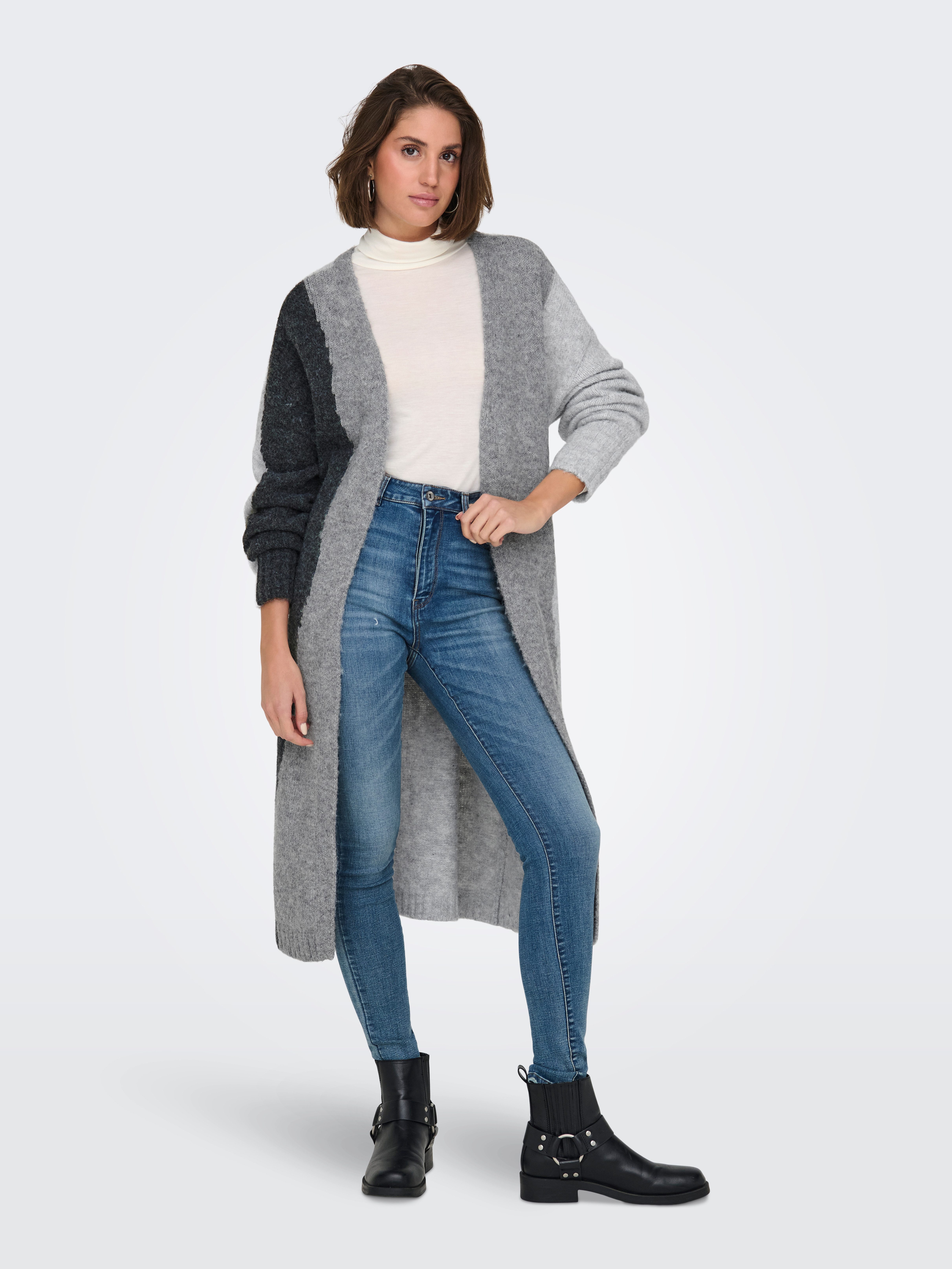 Only Vest ONLGRO LIFE LS BLOCK CARDIGAN KNT
