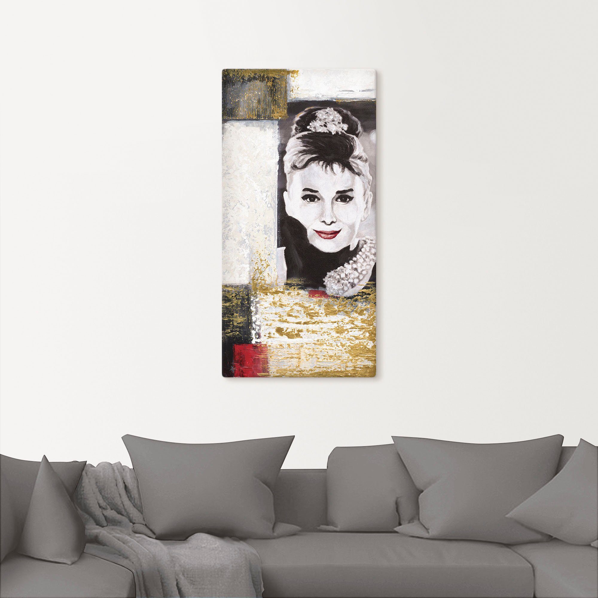 Artland Artprint op linnen Hollywood legenden VI - Audrey Hepburn
