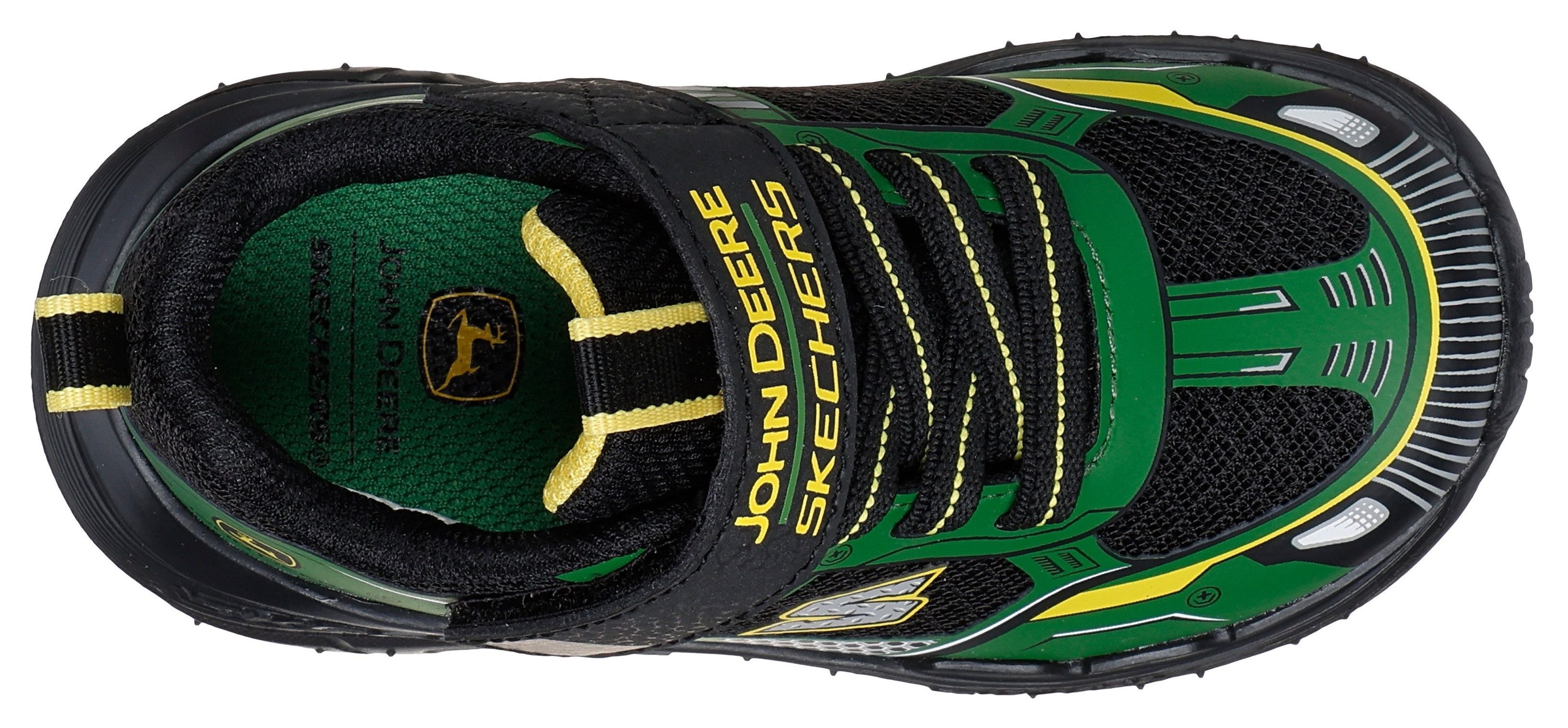 Skechers Sneakers SKECH TRACKS-TRACTOR-TRONIX, John Deere , klittenbandschoen in john deere ontwerp, maat sjabloon om te downloaden
