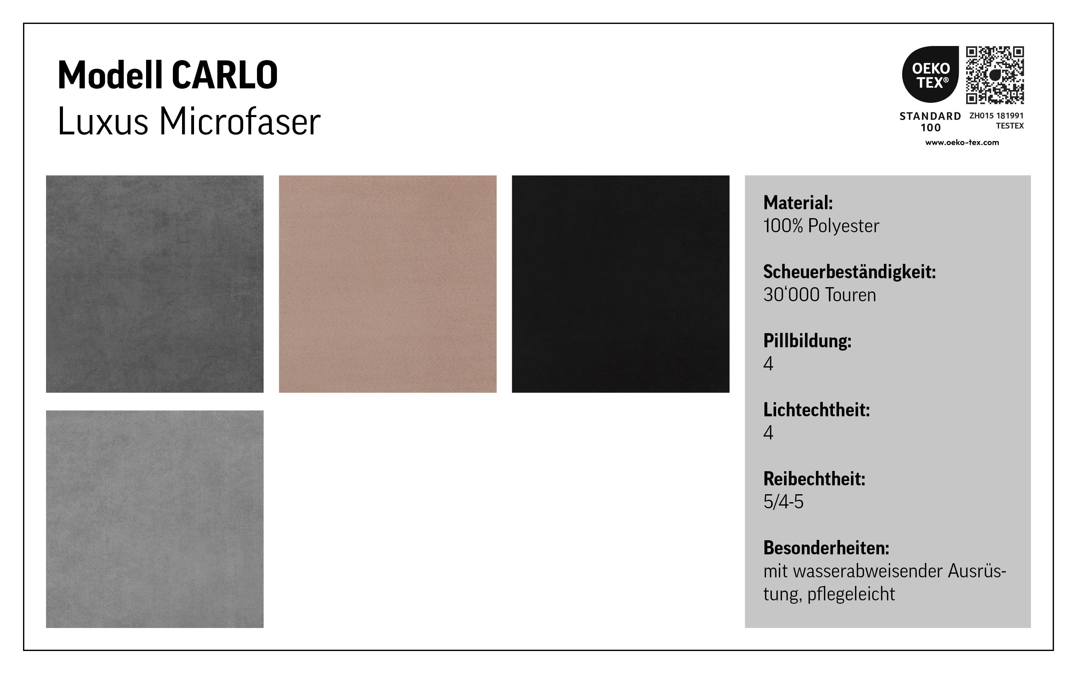 Places of Style Hoekbank Carlo L-vorm met hoofdeinde-verstelling & houten frame-look, optionele relaxfunctie