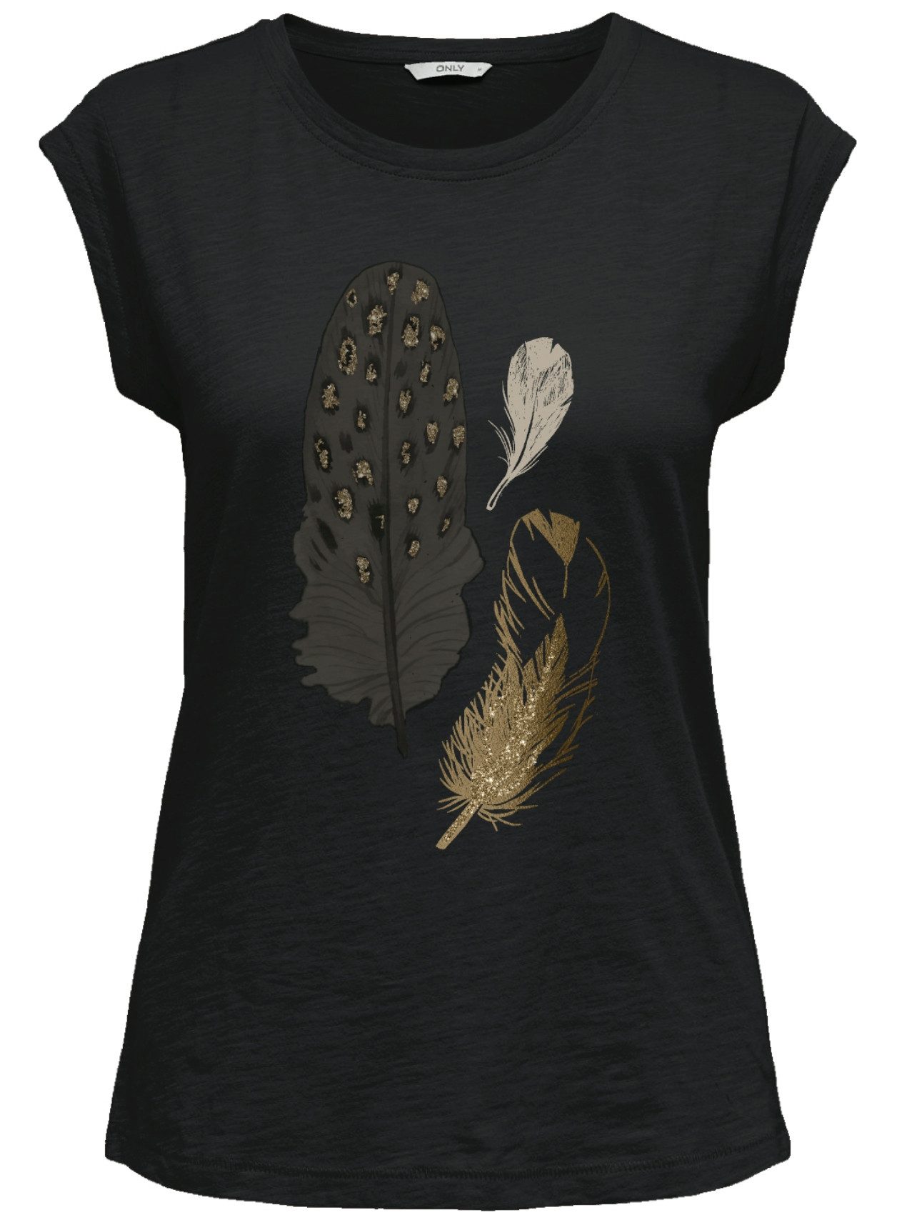Only Shirt met korte mouwen FEEL/FEATHERS TOP BOX CS JRS