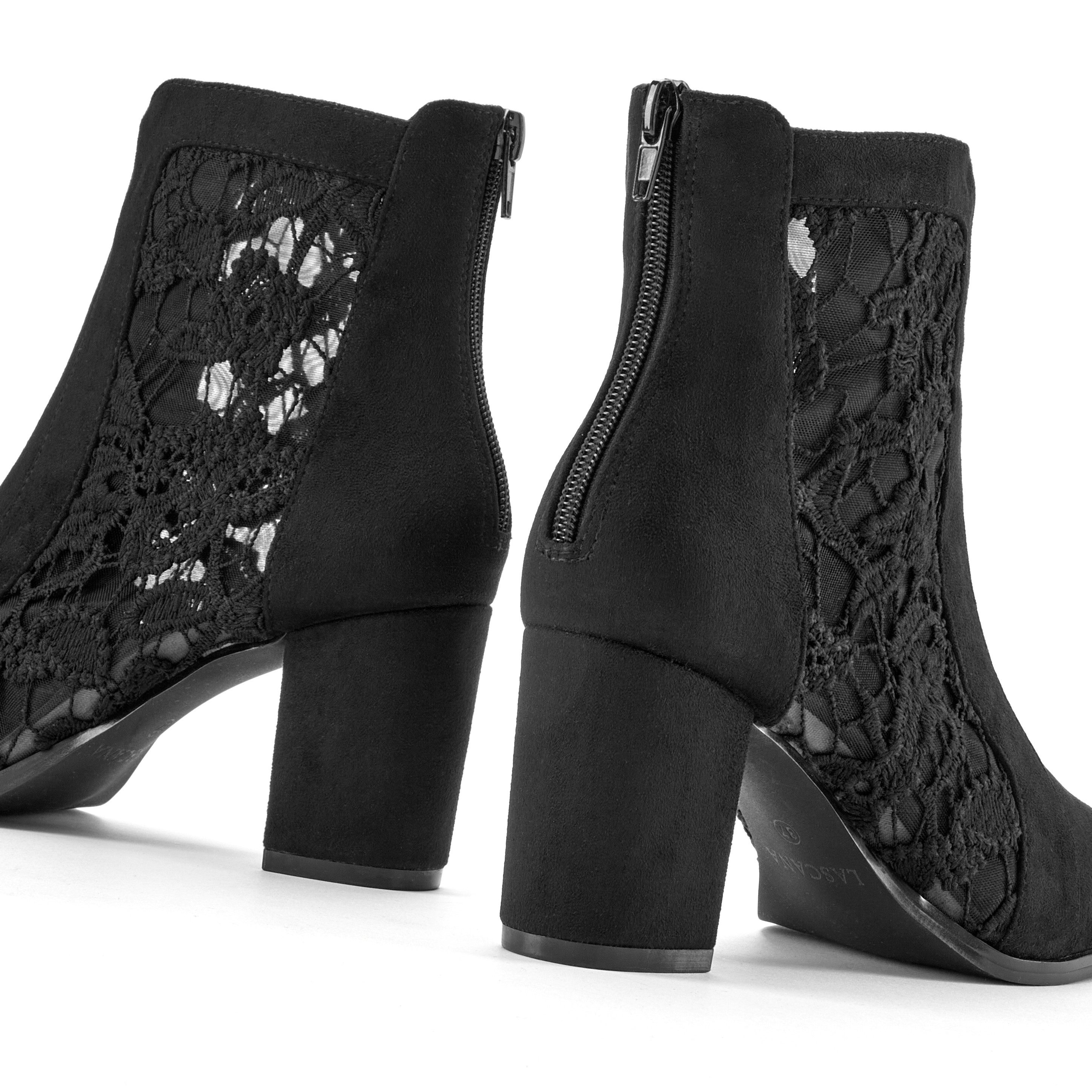 Lascana Highheel-laarsjes Ankle boot, laars met modieuze punt en comfortabele blokhak