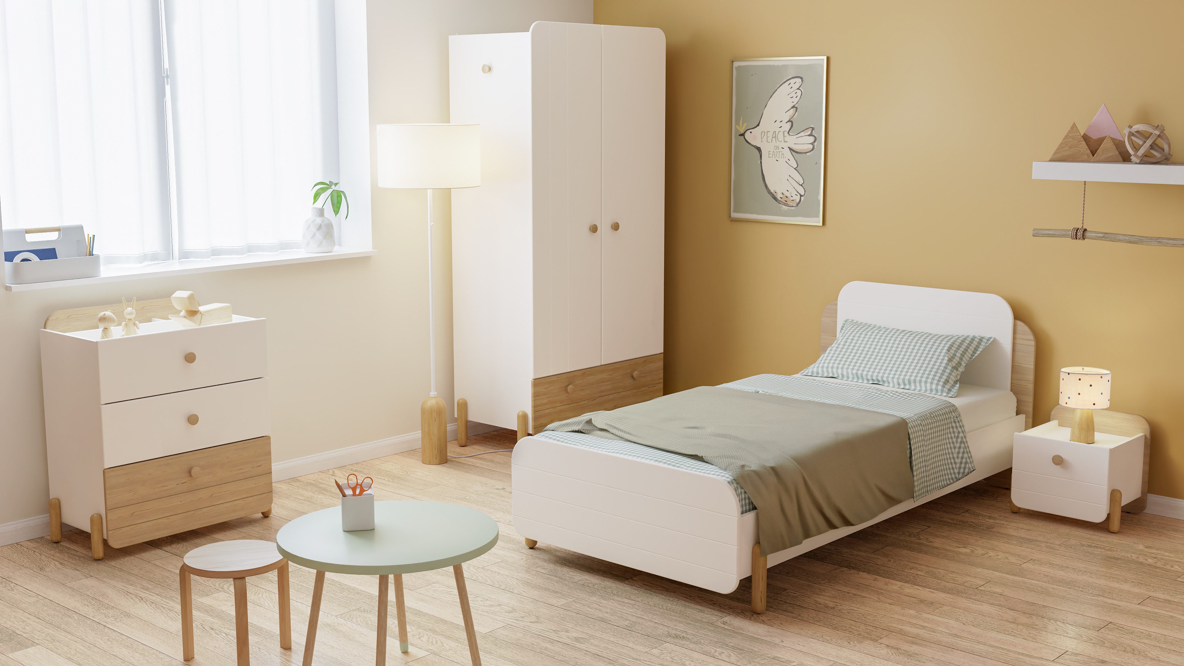 Demeyere GROUP Lade Edaj Commode 3 lades eik/wit