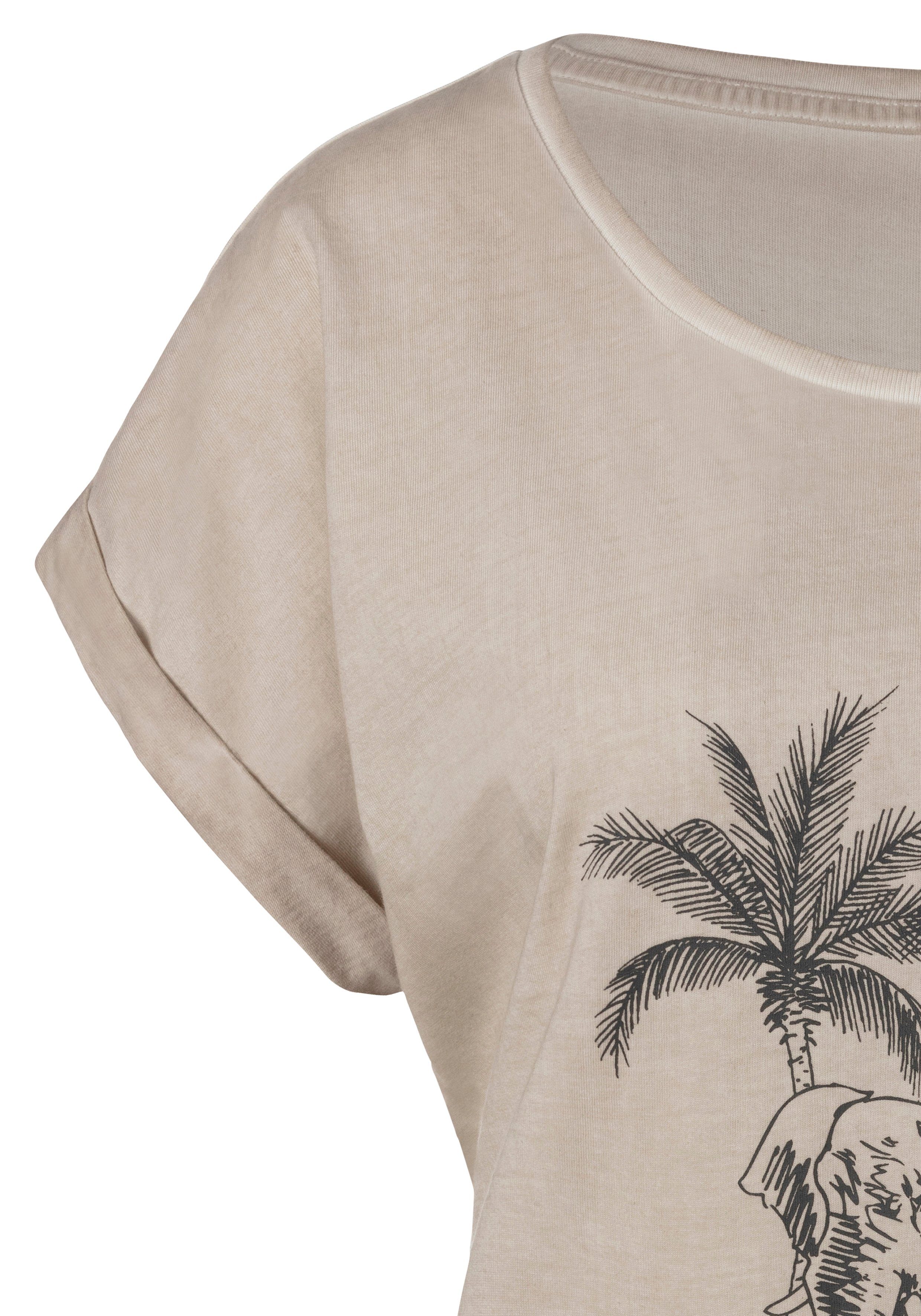 Vivance T-shirt Met modieuze frontprint in een zachte katoenkwaliteit