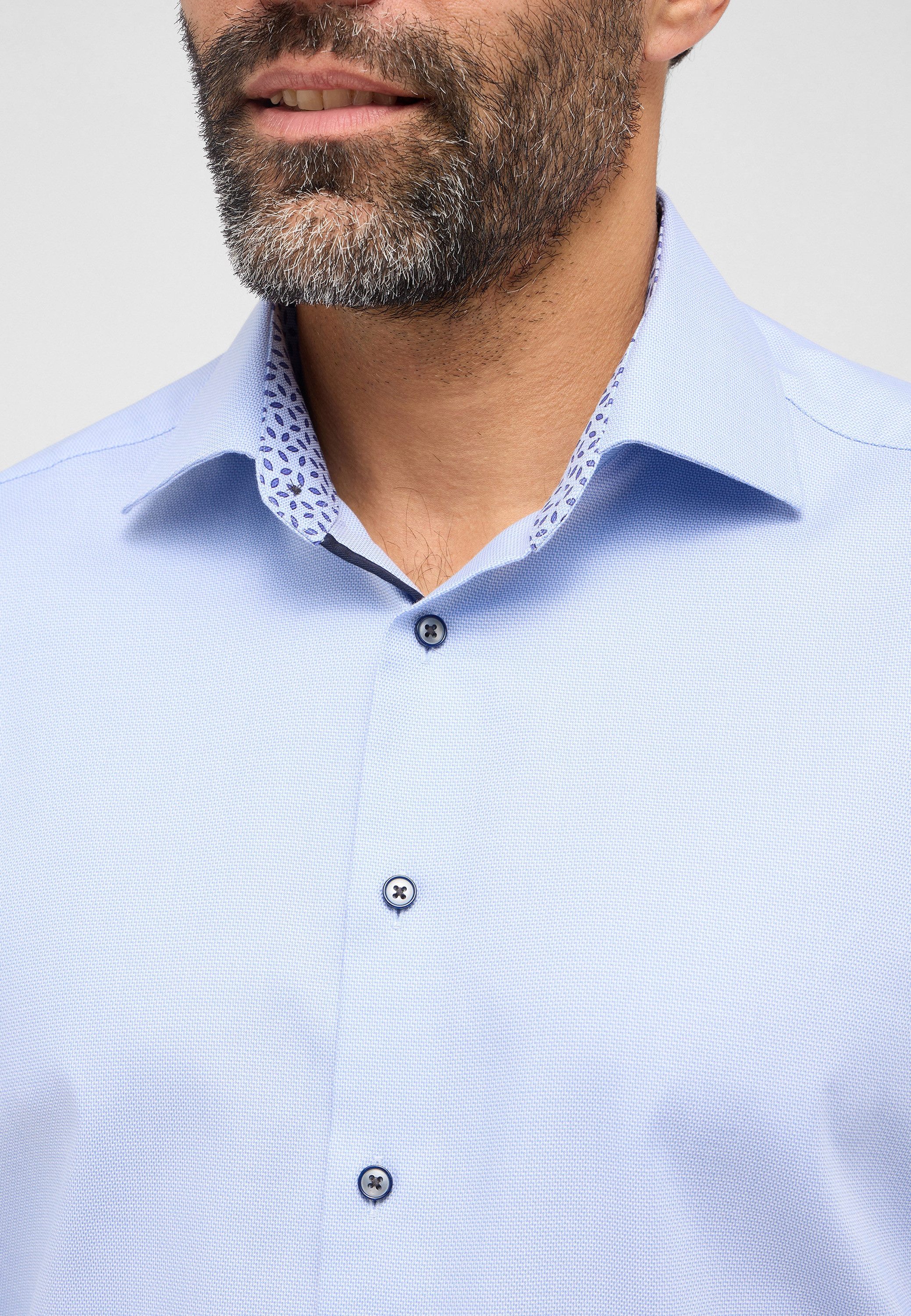 Eterna Overhemd met lange mouwen Comfort fit NON IRON (strijkvrij)
