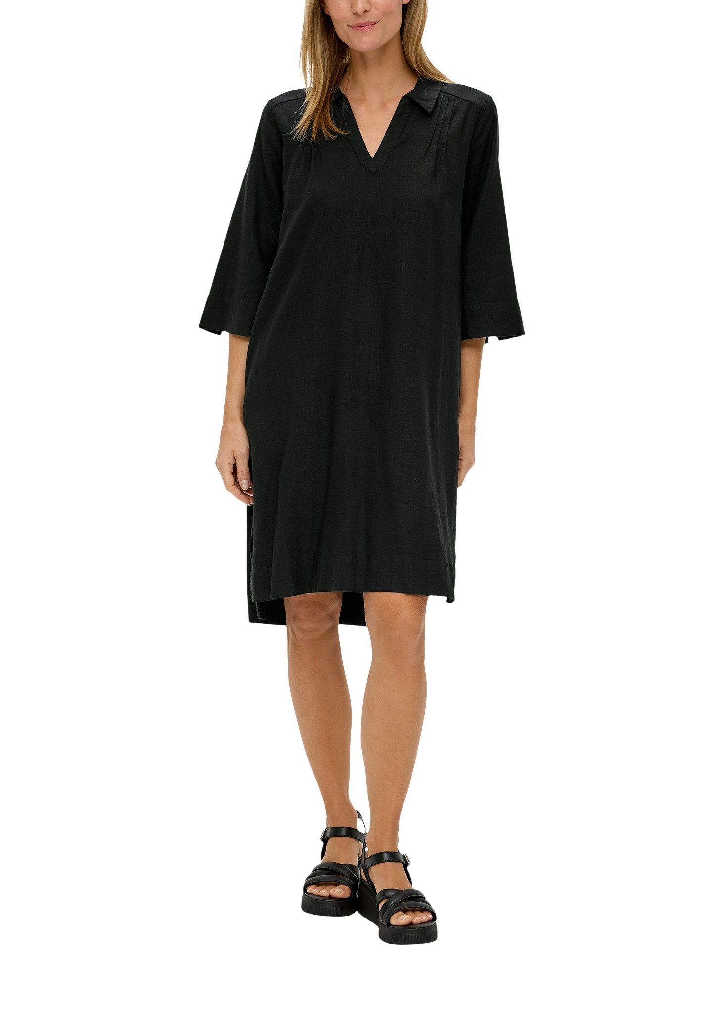 s.Oliver Midi-jurk met 3 4-mouwen en v-hals