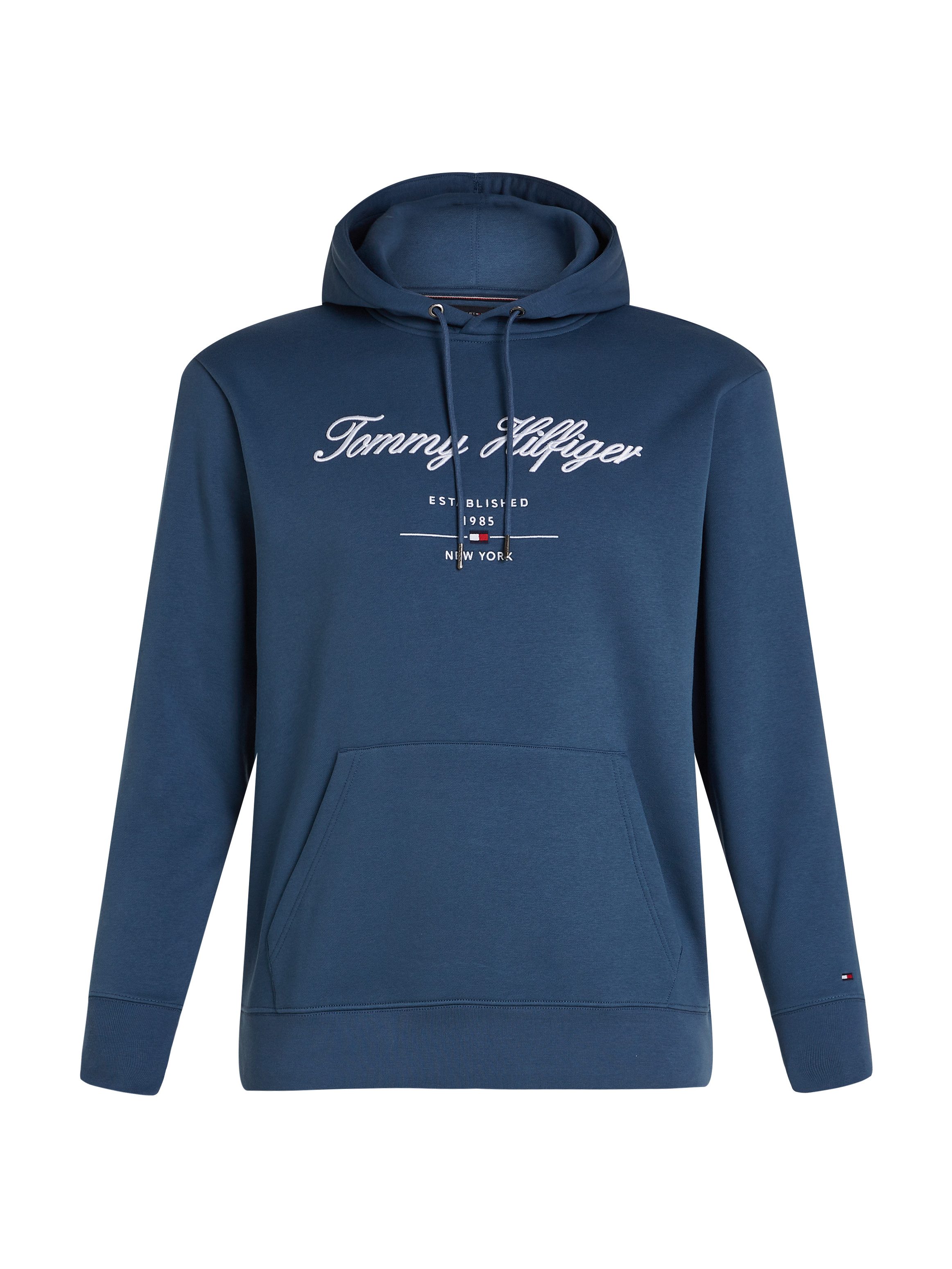 Tommy Hilfiger Sweatshirt BT-SCRIPT LOGO HOODY-B in grote maten, logoborduring