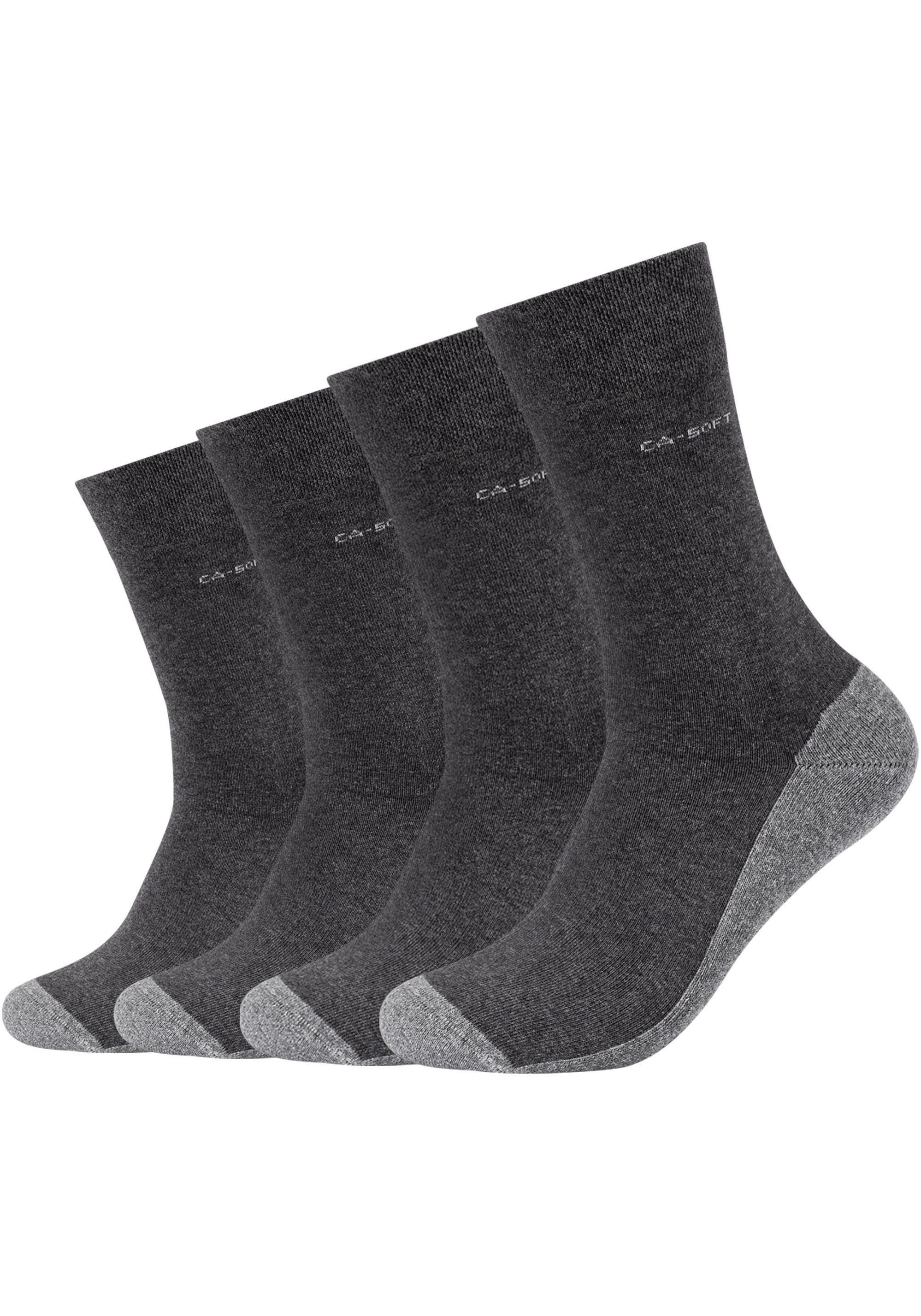Camano Lange sokken CA-Soft met stijlvolle logoprint (4 paar)