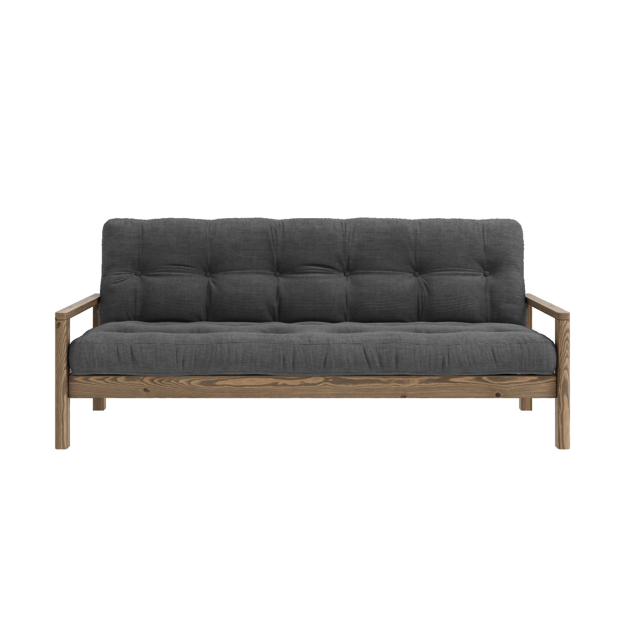 Karup Slaapbank Knob met futonmatras, verschillende kleuren, fsc-gecertificeerd, dennenhout bruin, slaapbanken