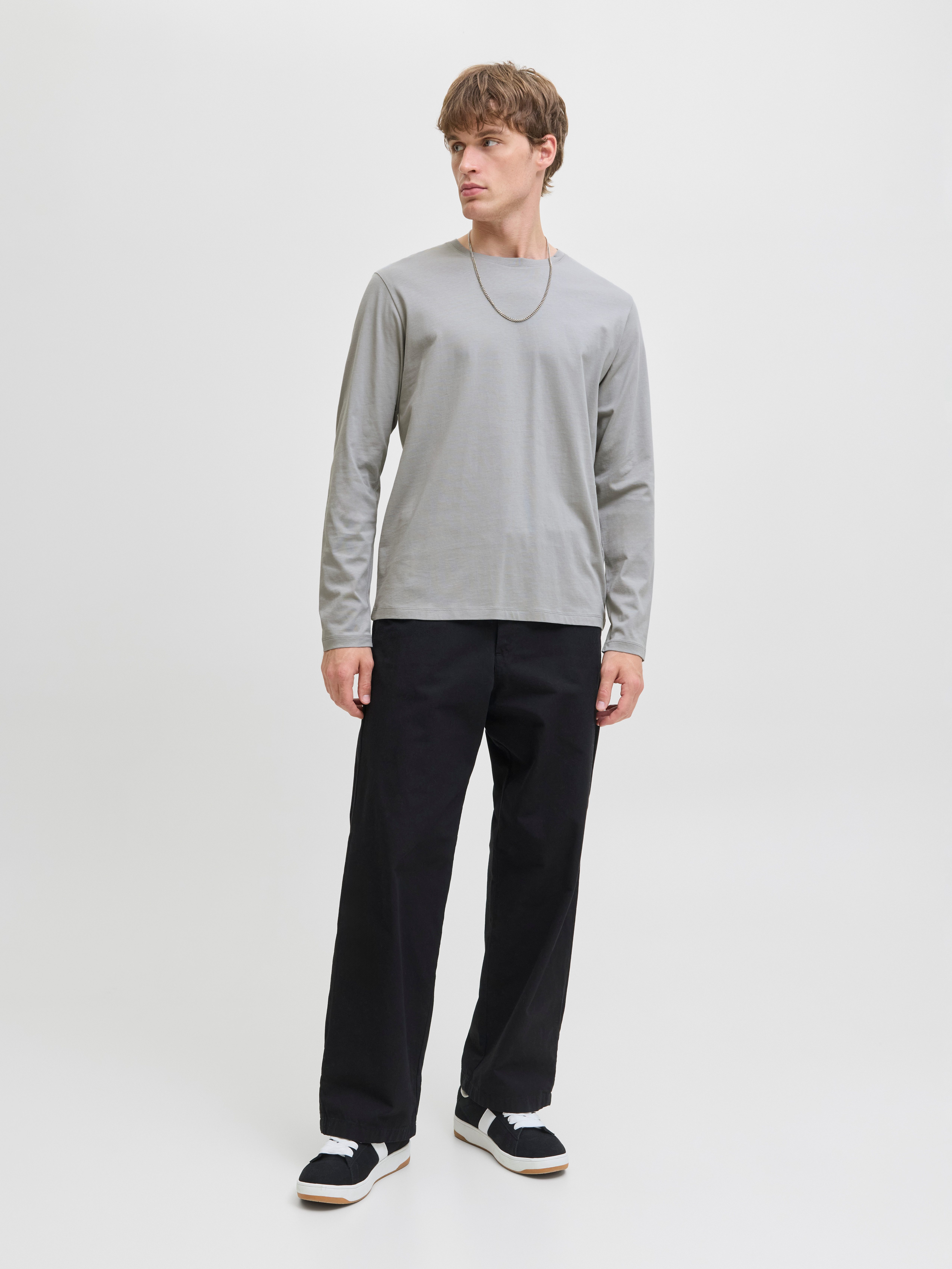 Jack & Jones Shirt met ronde hals JJEORGANIC BASIC TEE LS O-NECK NOOS
