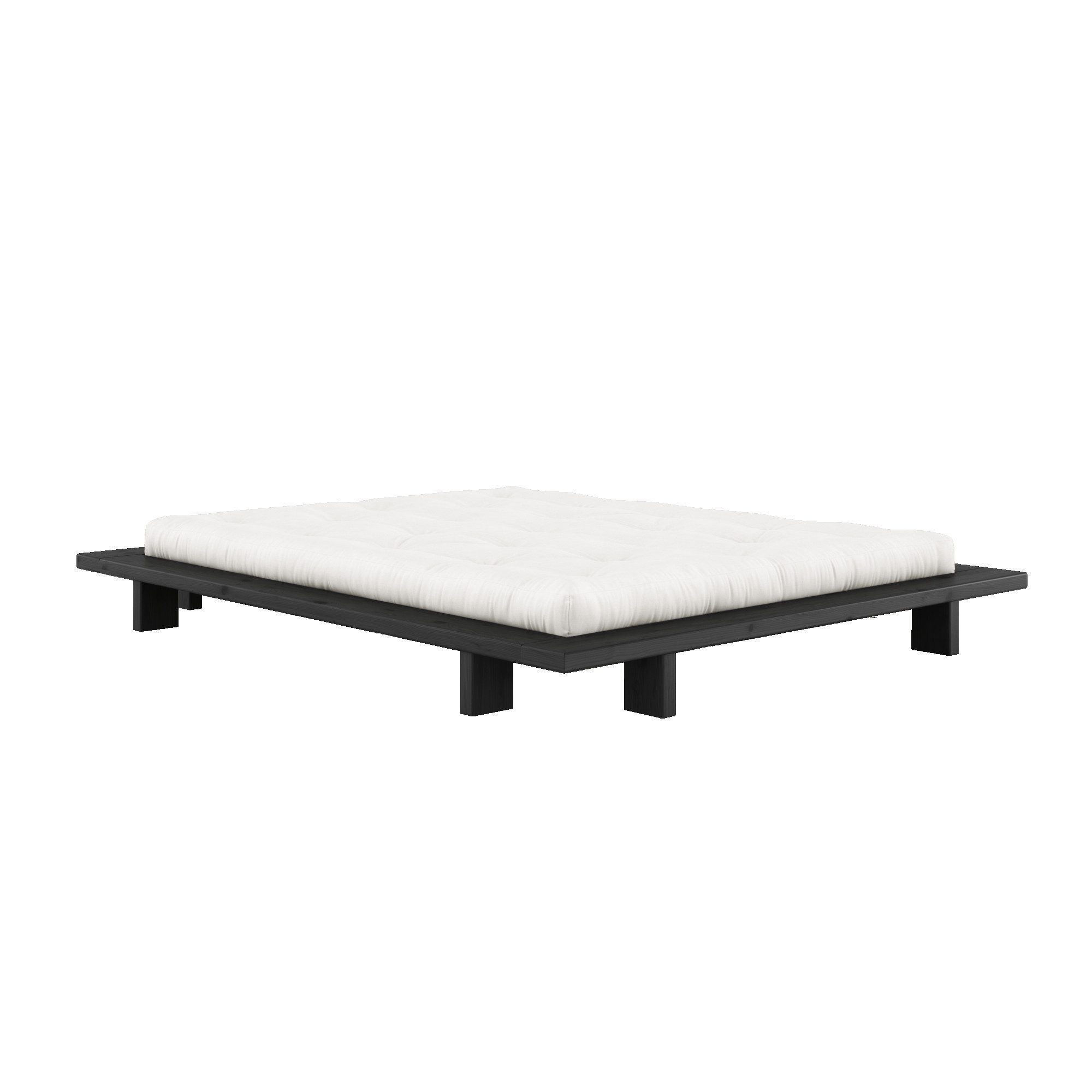 Karup Bedframe JAPAN BED grondbed, houten frame, futonbed, jeugdbed, houten bed Massief houten bed met lattenbodem, massief grenen, bed zonder hoofdeinde