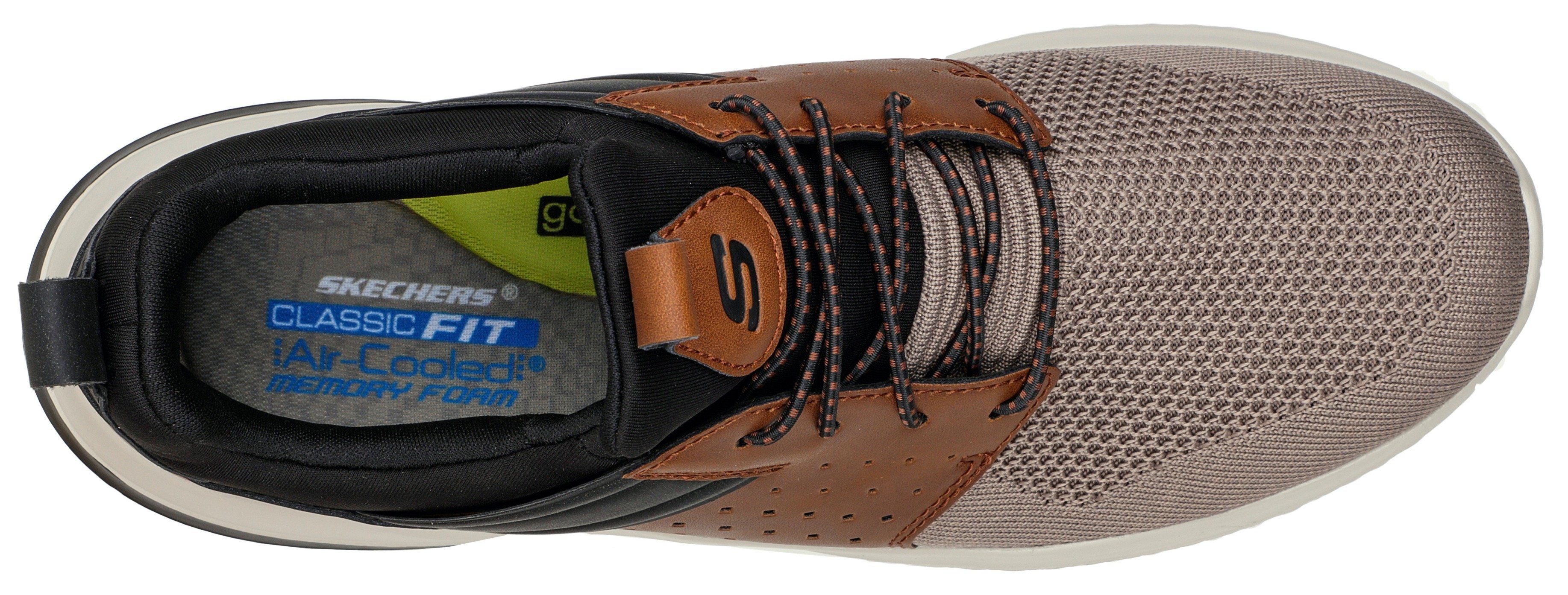 Skechers Slip-on sneakers DELSON 3.0-CICADA slipper, vrijetijdsschoen met elastiek om in te stappen