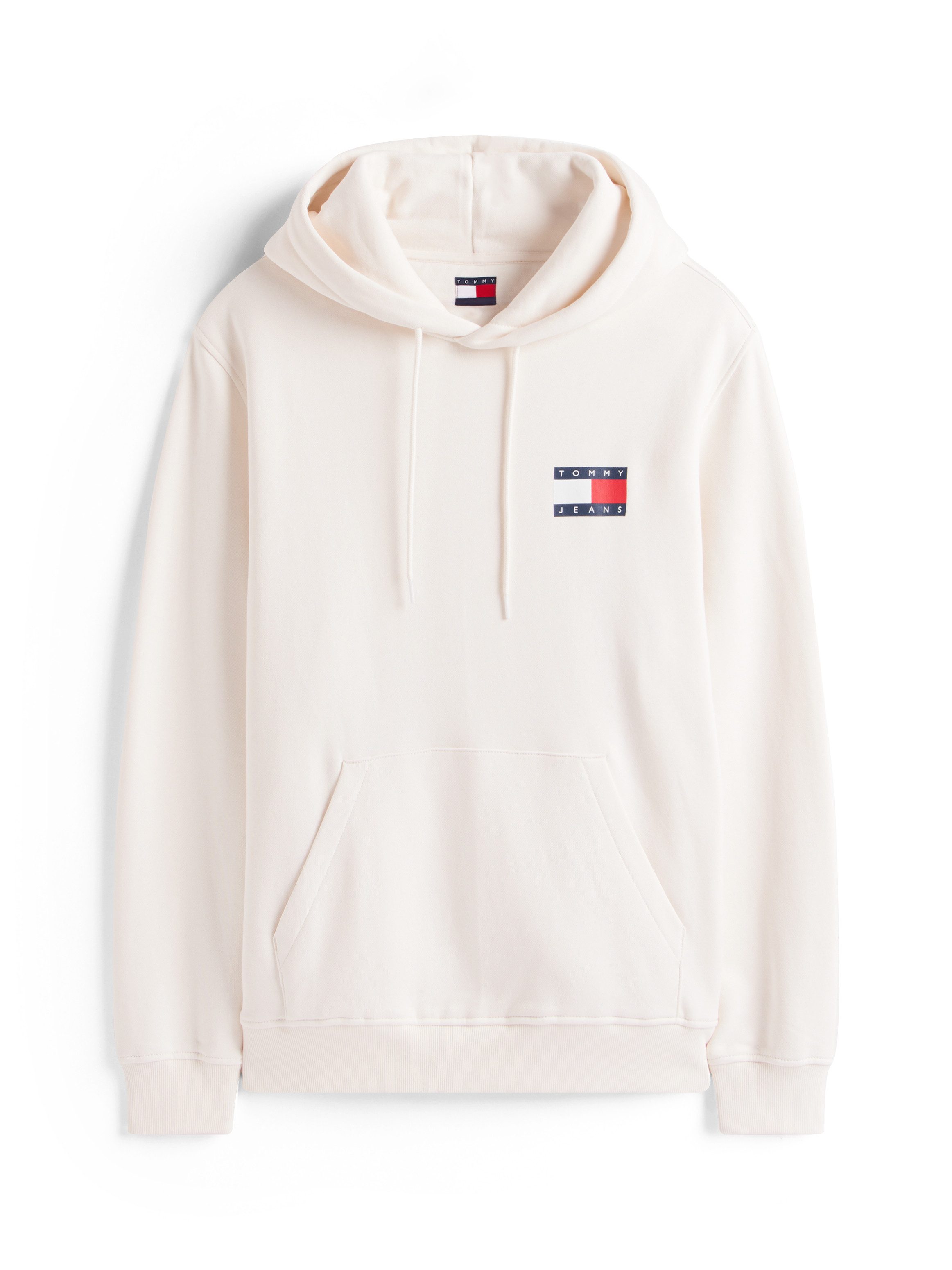 TOMMY JEANS Sweatshirt TJM REG ESSENTIAL FLAG HOOD EXT met bedrukte merklogo op borsthoogte