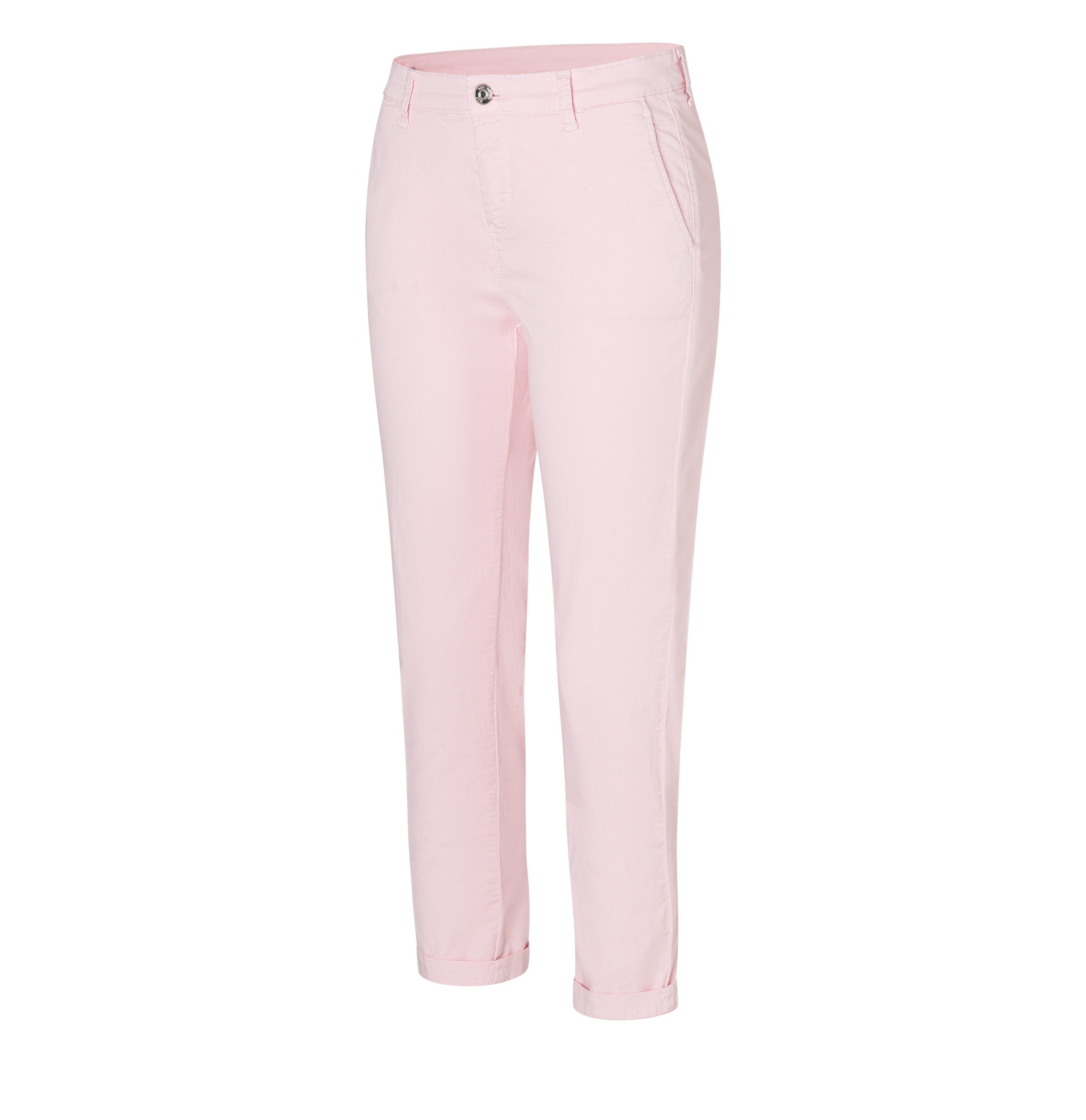 MAC Chino turn up met subtiele glans, elegant en sportief tegelijk