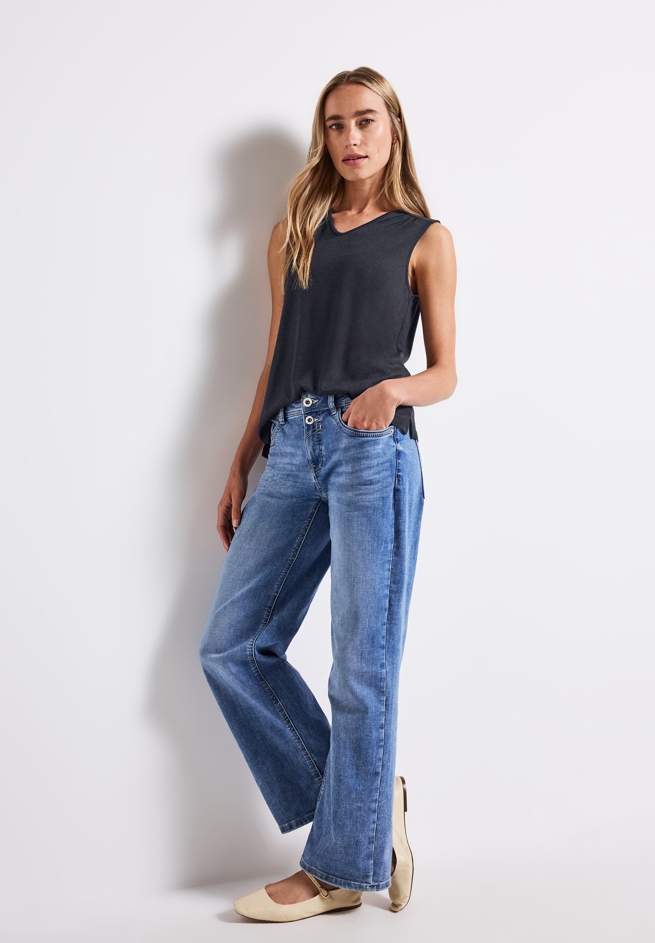 STREET ONE Shirttop met kant