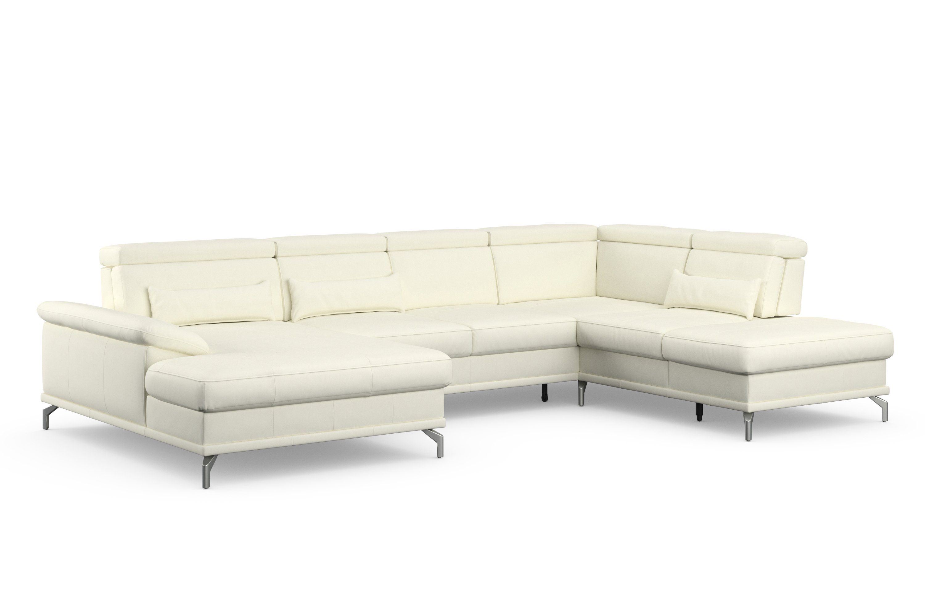 sit&more Zithoek Cabrio U-vorm, met zitdiepteverstelling, arm- en hoofdsteunverstelling