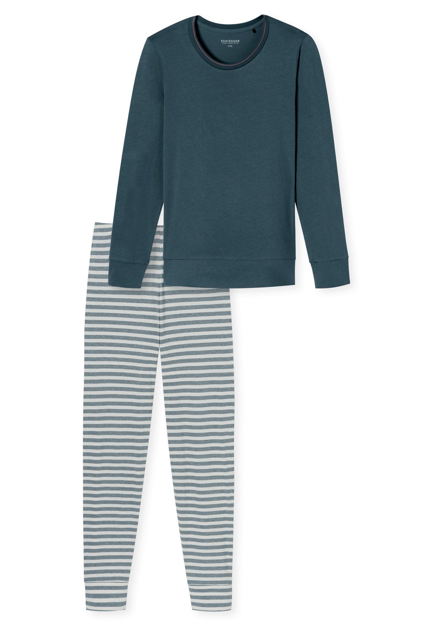 Schiesser Pyjama "Casual Essentials" met gestreepte broek (2-delig)