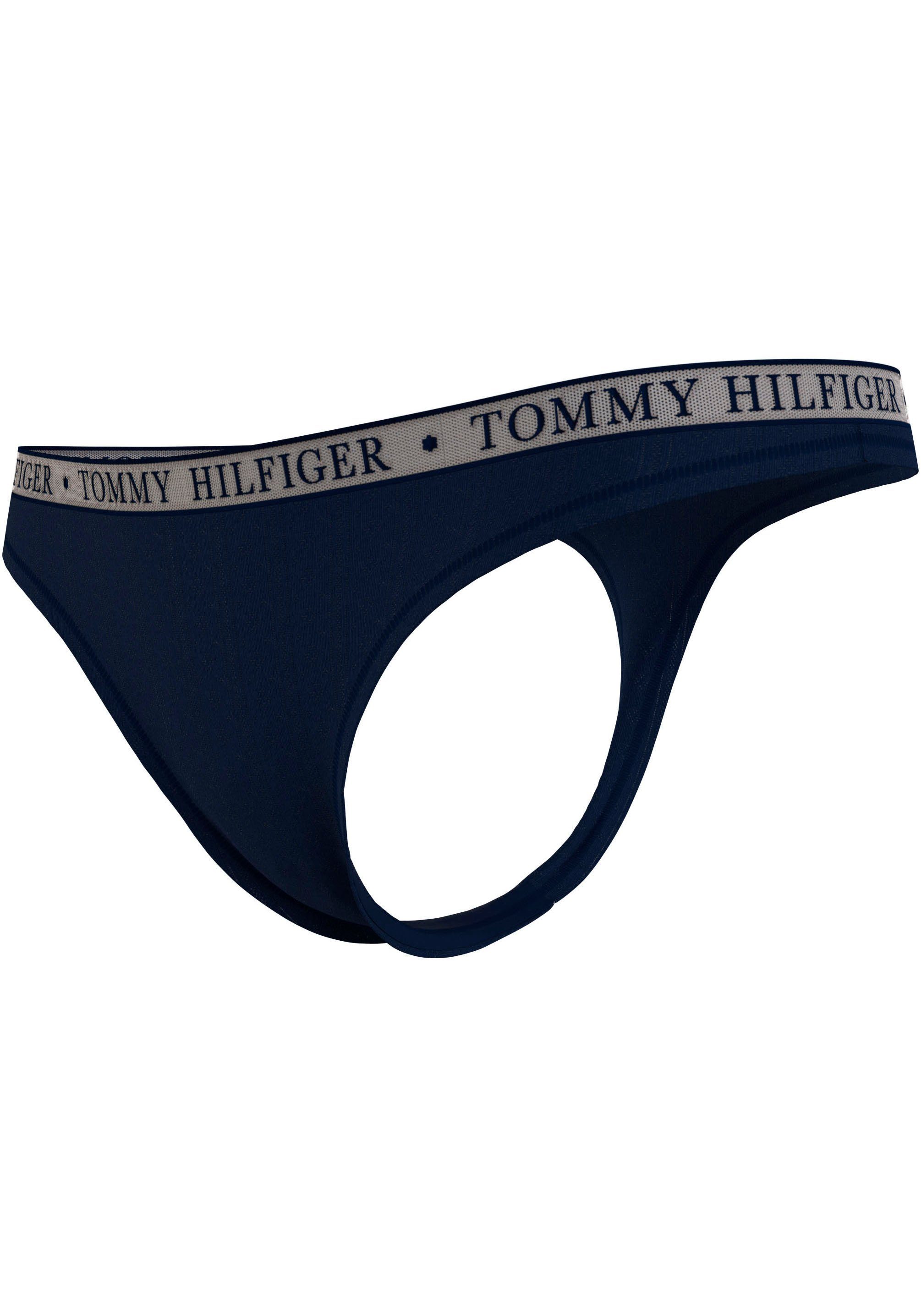 Tommy Hilfiger Underwear Slip 3P THONG subtiel gemusterd, logo-inscriptie (3 stuks)
