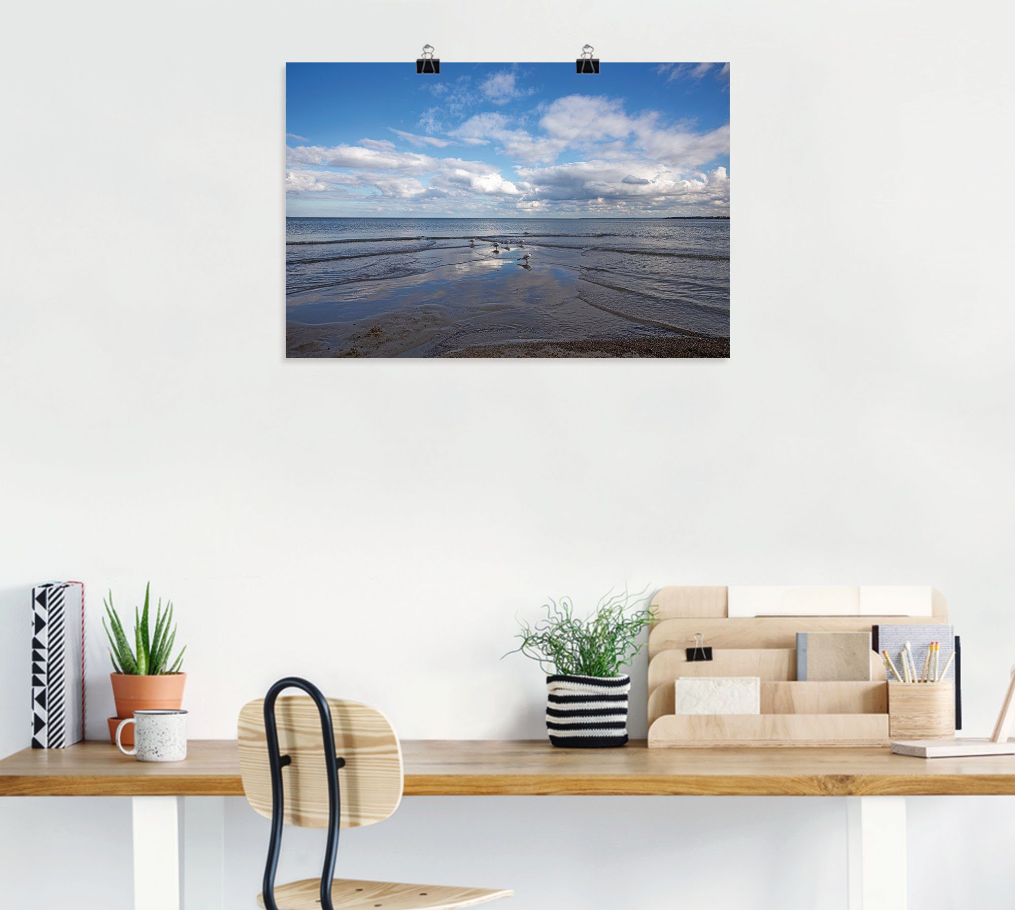 Artland Poster Herfstdag aan de Oostzee als artprint van aluminium, artprint op linnen, muursticker of poster in verschillende maten