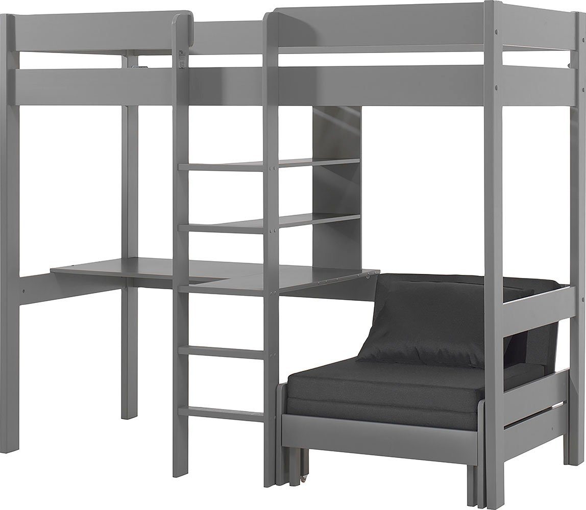 Vipack Hoogslaper PINO met stoel, schrijfblad en rek