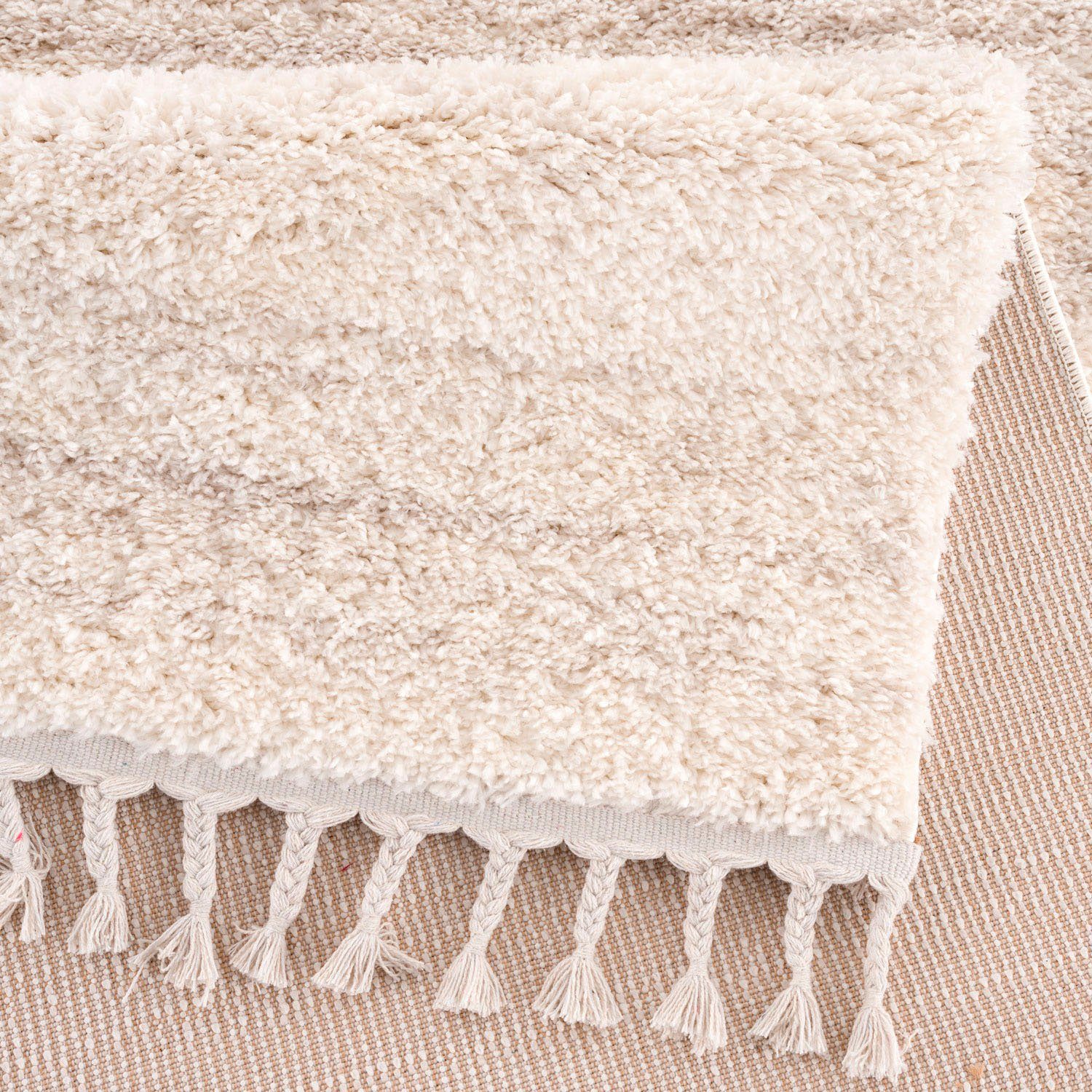 Carpet City Hoogpolig vloerkleed Pulpy 524 bijzonder zacht, met franje, mêlee