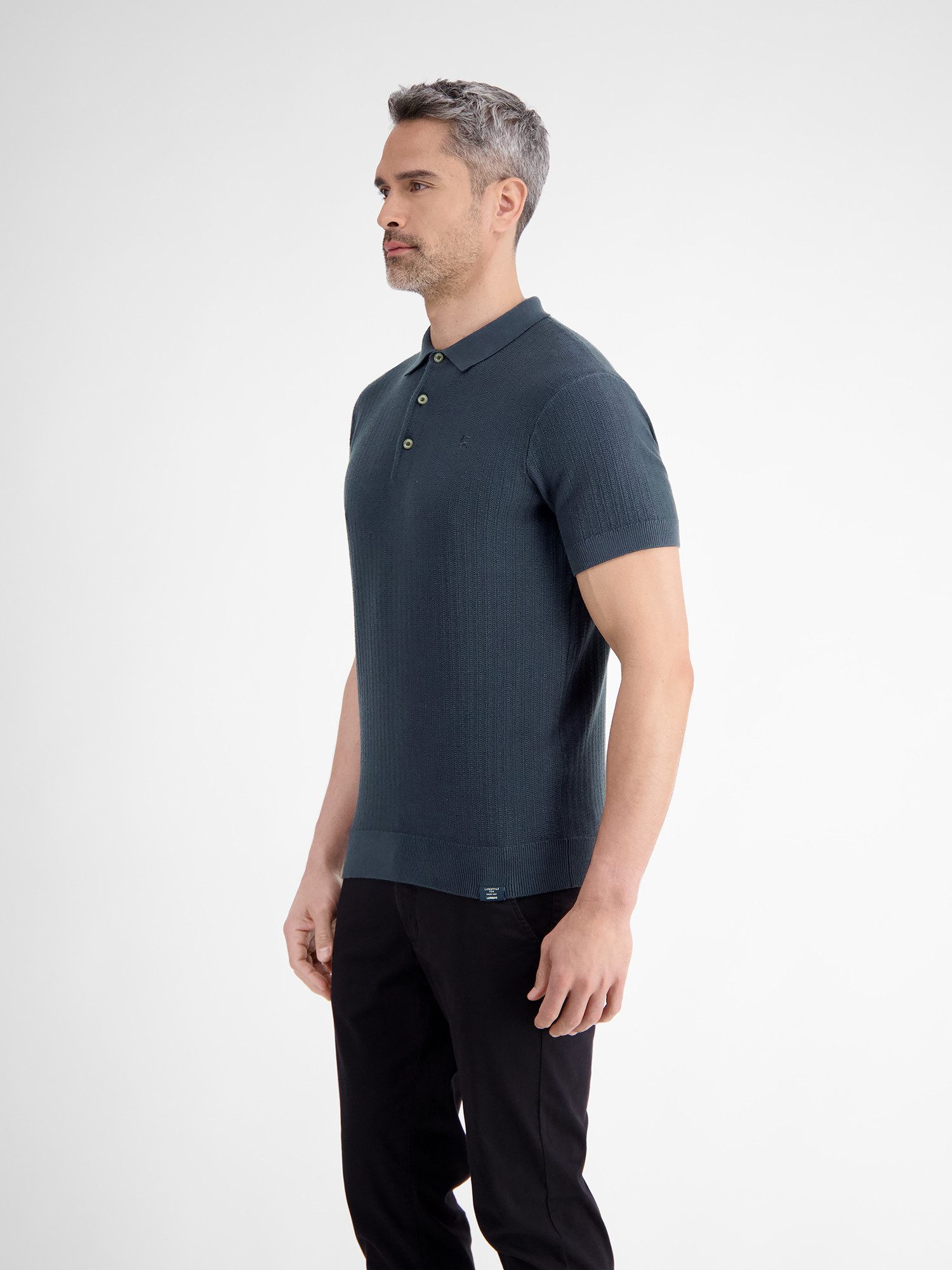 Lerros Poloshirt LERROS Gebreide polo met klassiek geknoopte kraag