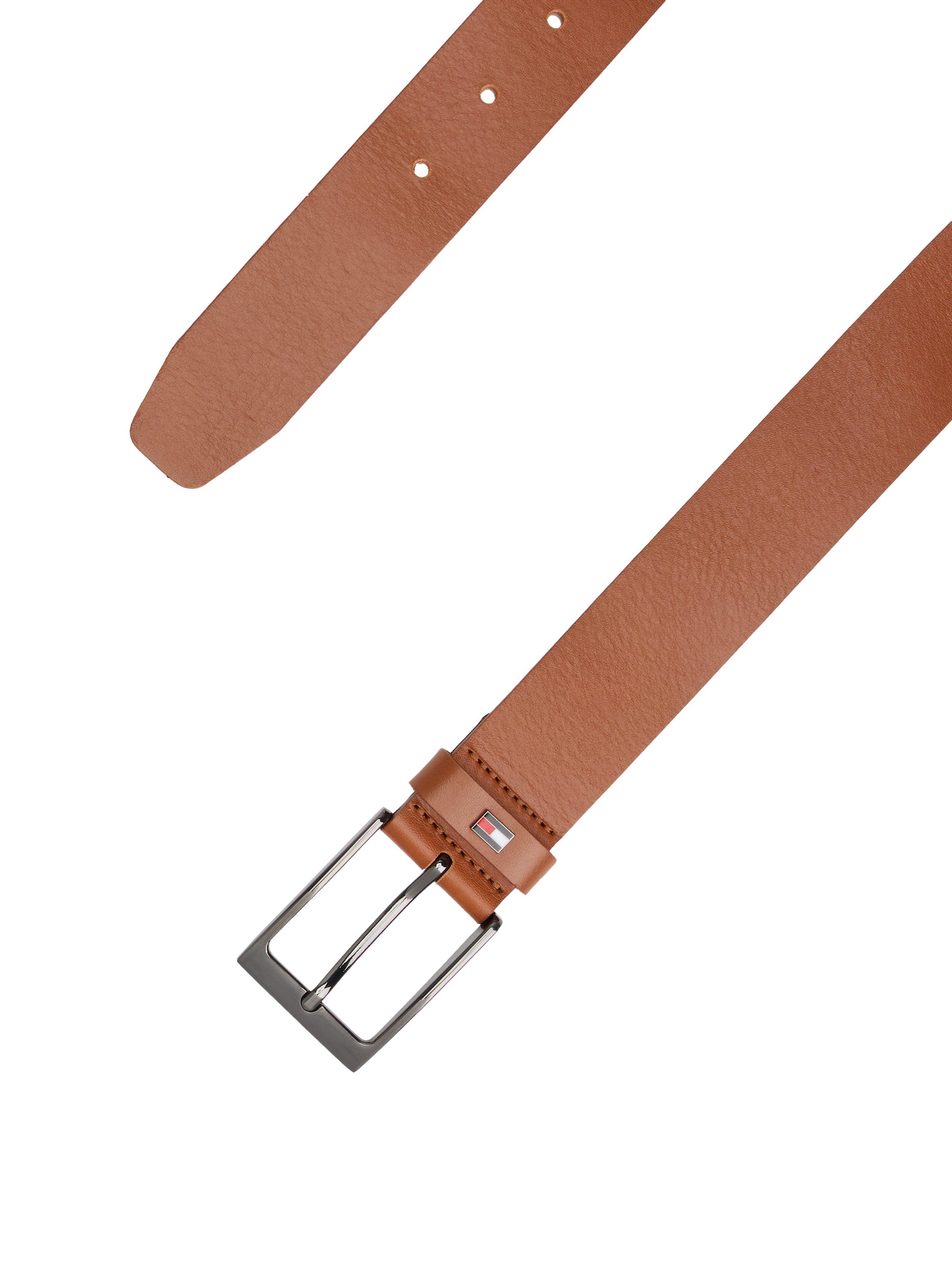 Tommy Hilfiger Leren riem LAYTON 3.5 Metalen patch, eenvoudige doornsluiting