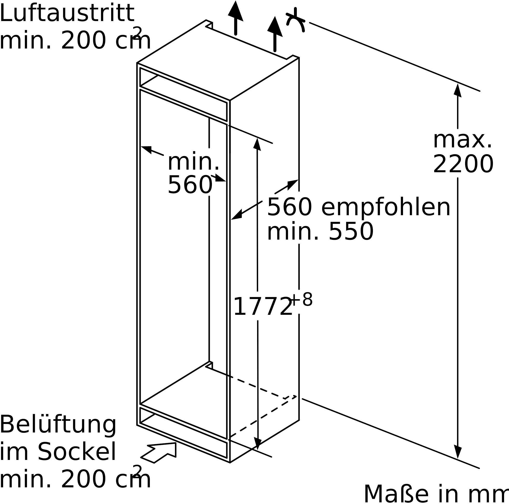 SIEMENS Inbouw koel-vriescombinatie KI86SHDD0, 177,2 cm x 55,8 cm