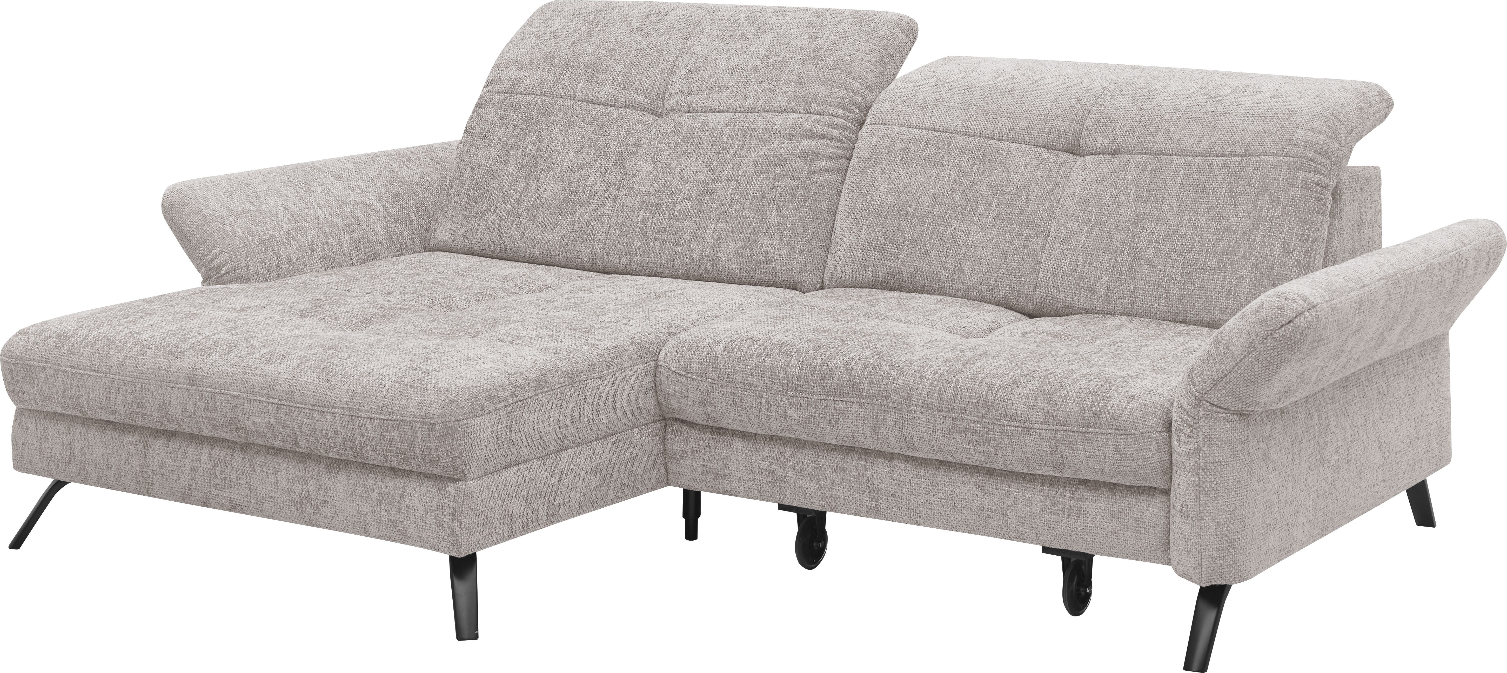 set one by Musterring Hoekbank SO 4400 V optioneel met motorische bedfunctie & hoofdverstelling, voet zwart