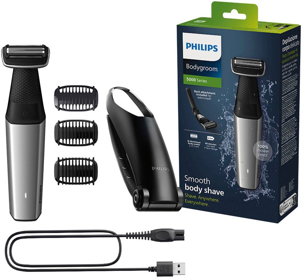 Philips Elektrisch scheerapparaat Series 5000 BG5021/15 met 3 trimopzetstukken, volledig...