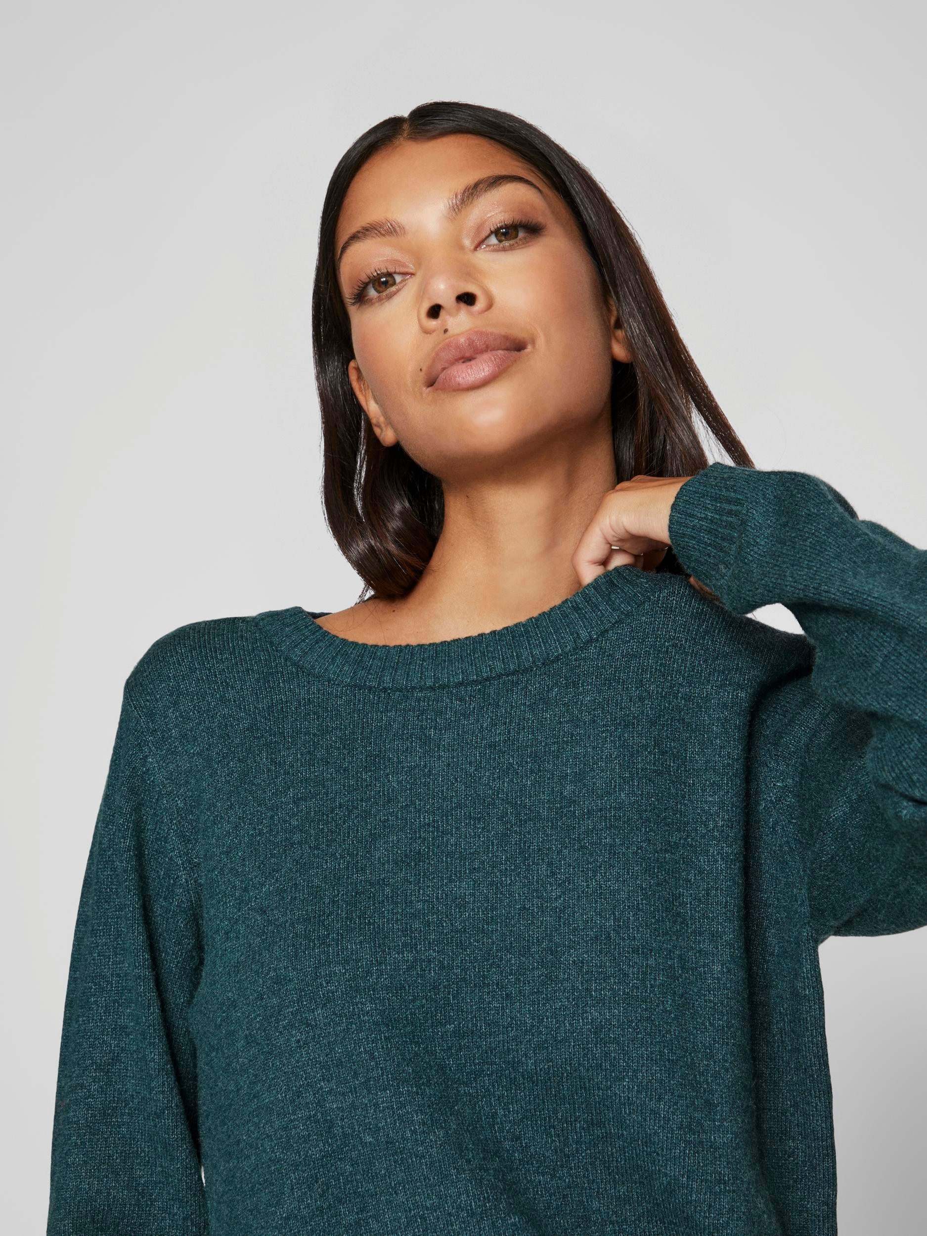 Vila Trui met ronde hals VIRIL O-NECK L/S KNIT TOP - NOOS