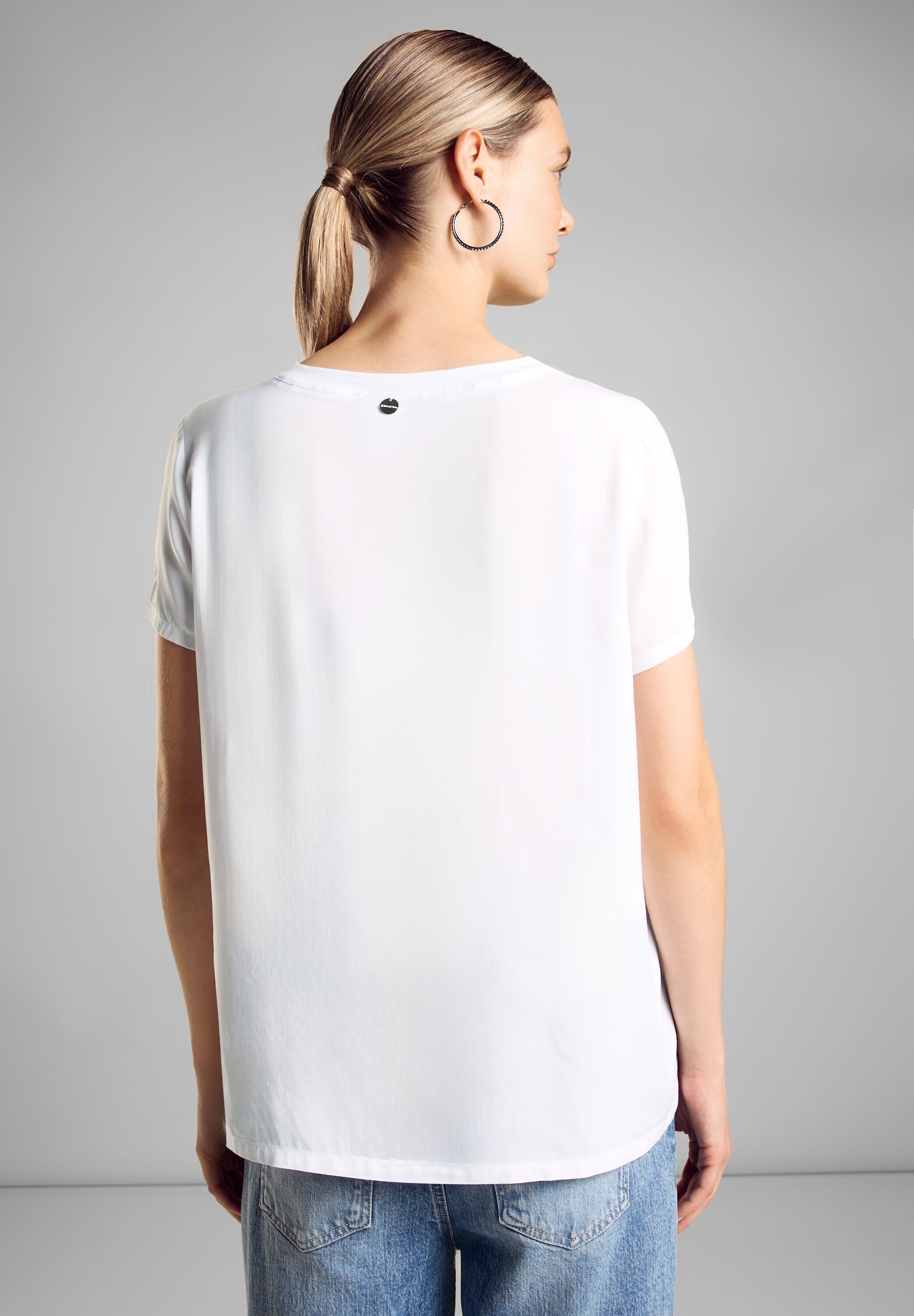 STREET ONE Blouse met korte mouwen met borduurwerk