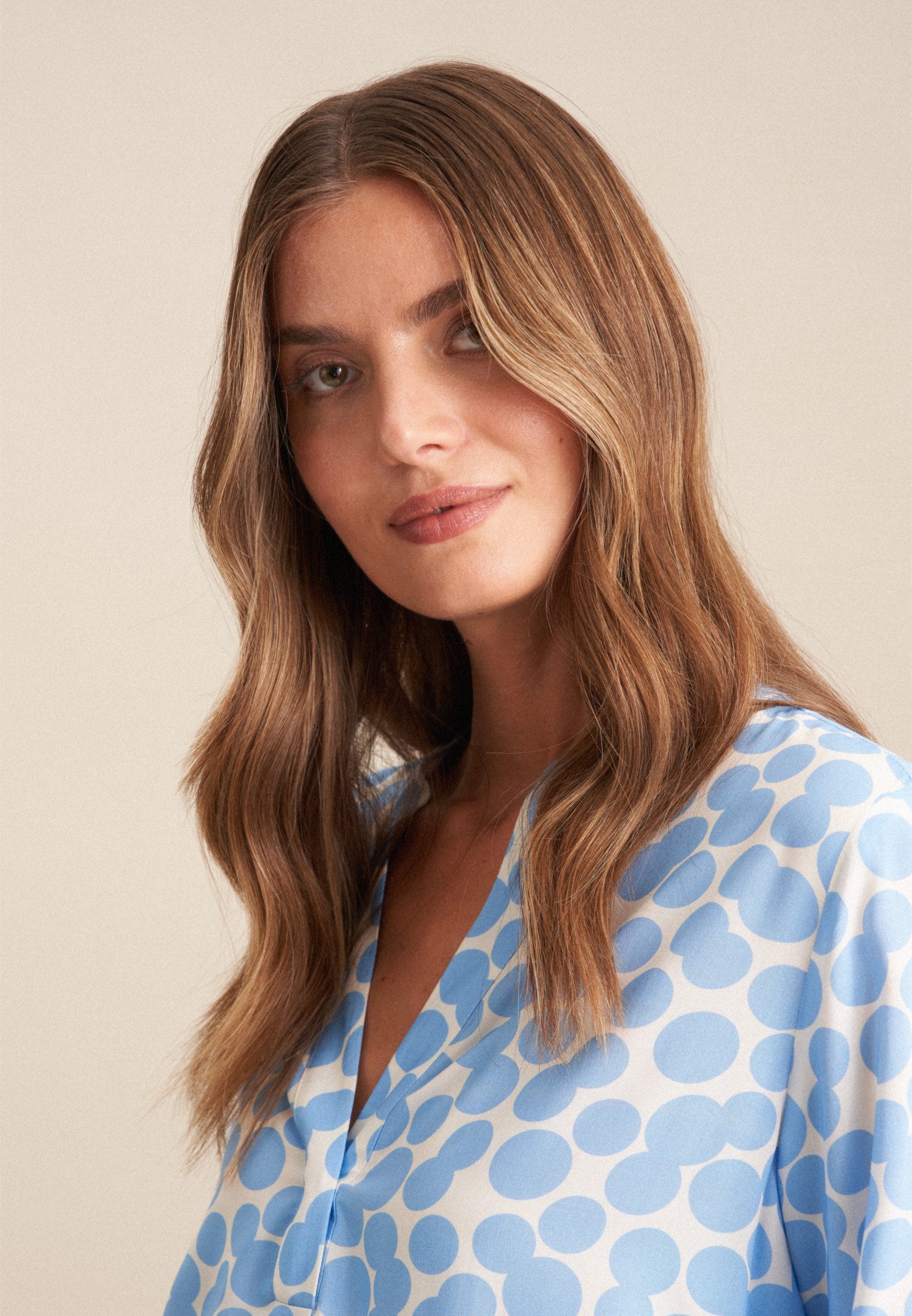 seidensticker Klassieke blouse Zwarte roos Tuniek stippen