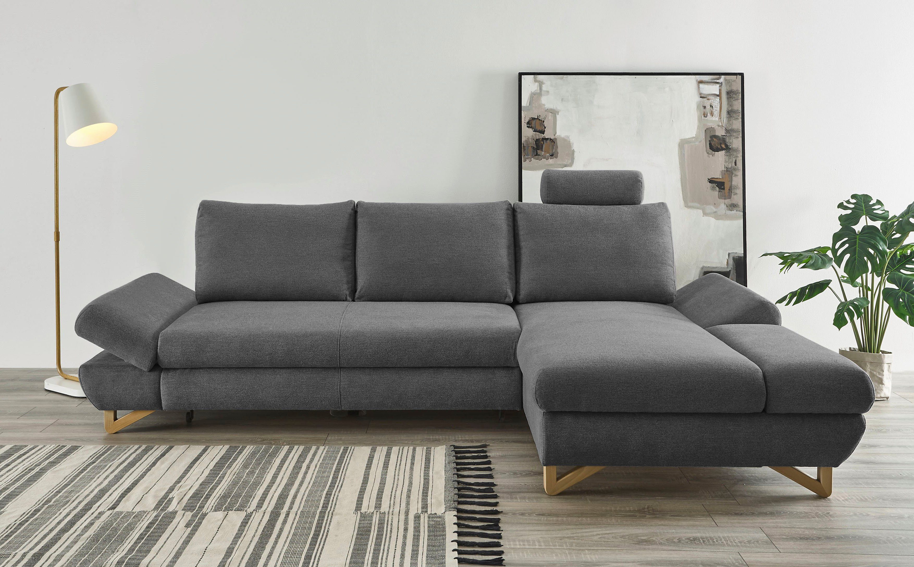 INOSIGN Slaapbank City/Giron comfortabele slaapbank (ligoppervlak 245 x 138 cm) en bedlade