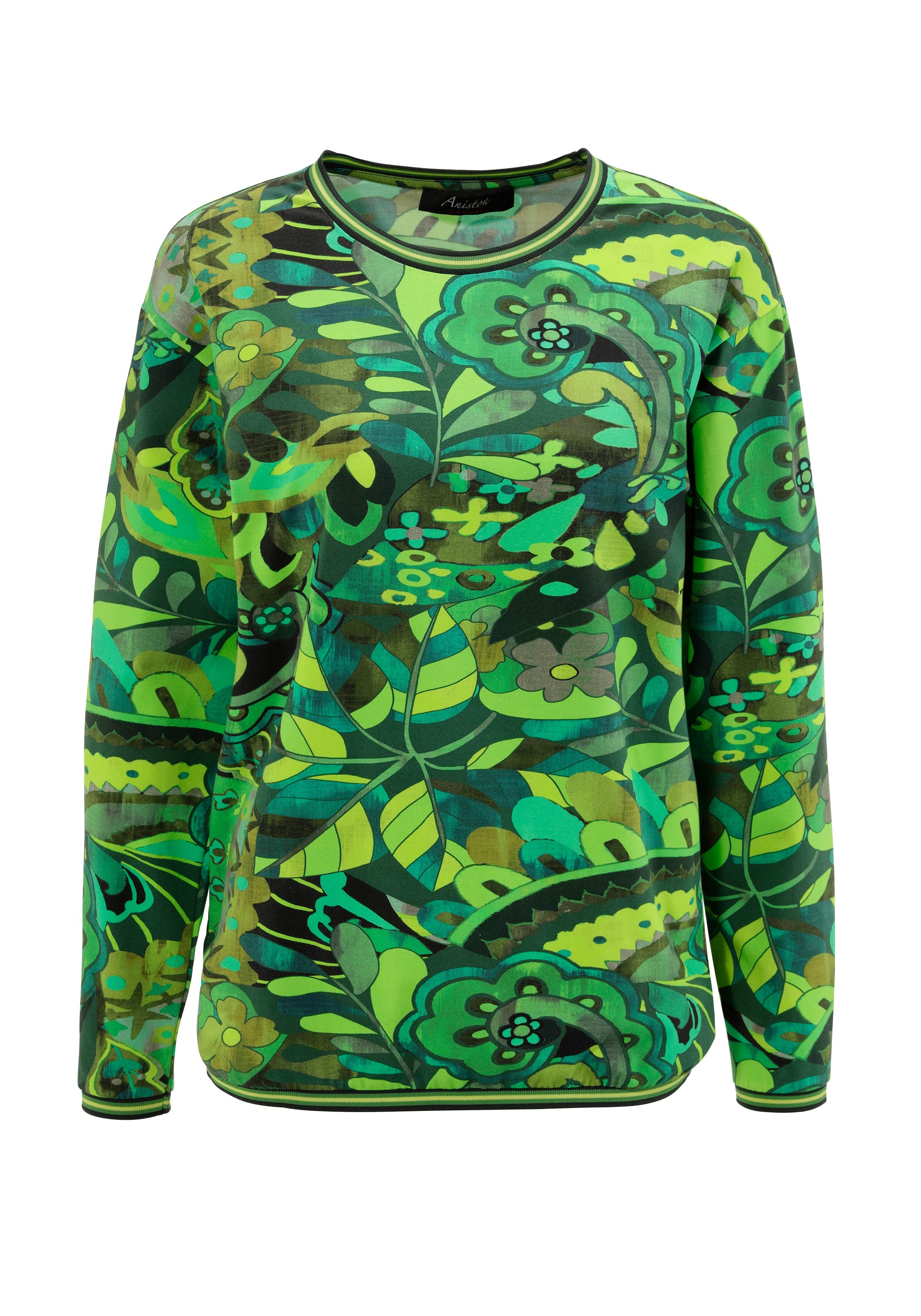Aniston CASUAL Sweatshirt met extravagante print in batik-design - nieuwe collectie