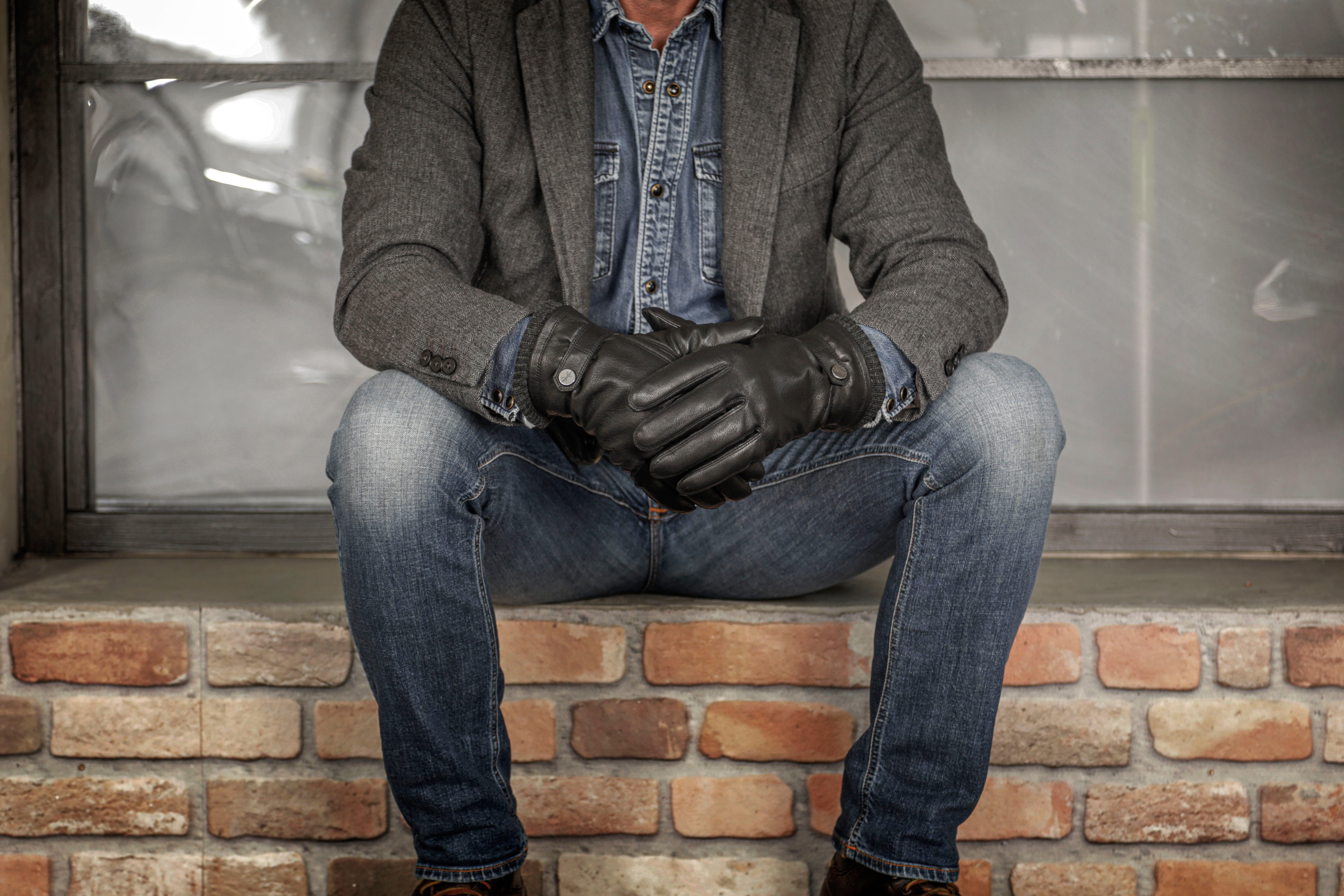 PEARLWOOD Leren handschoenen Freddie Ademend, temperatuurregulerend, wind- en waterafstotend