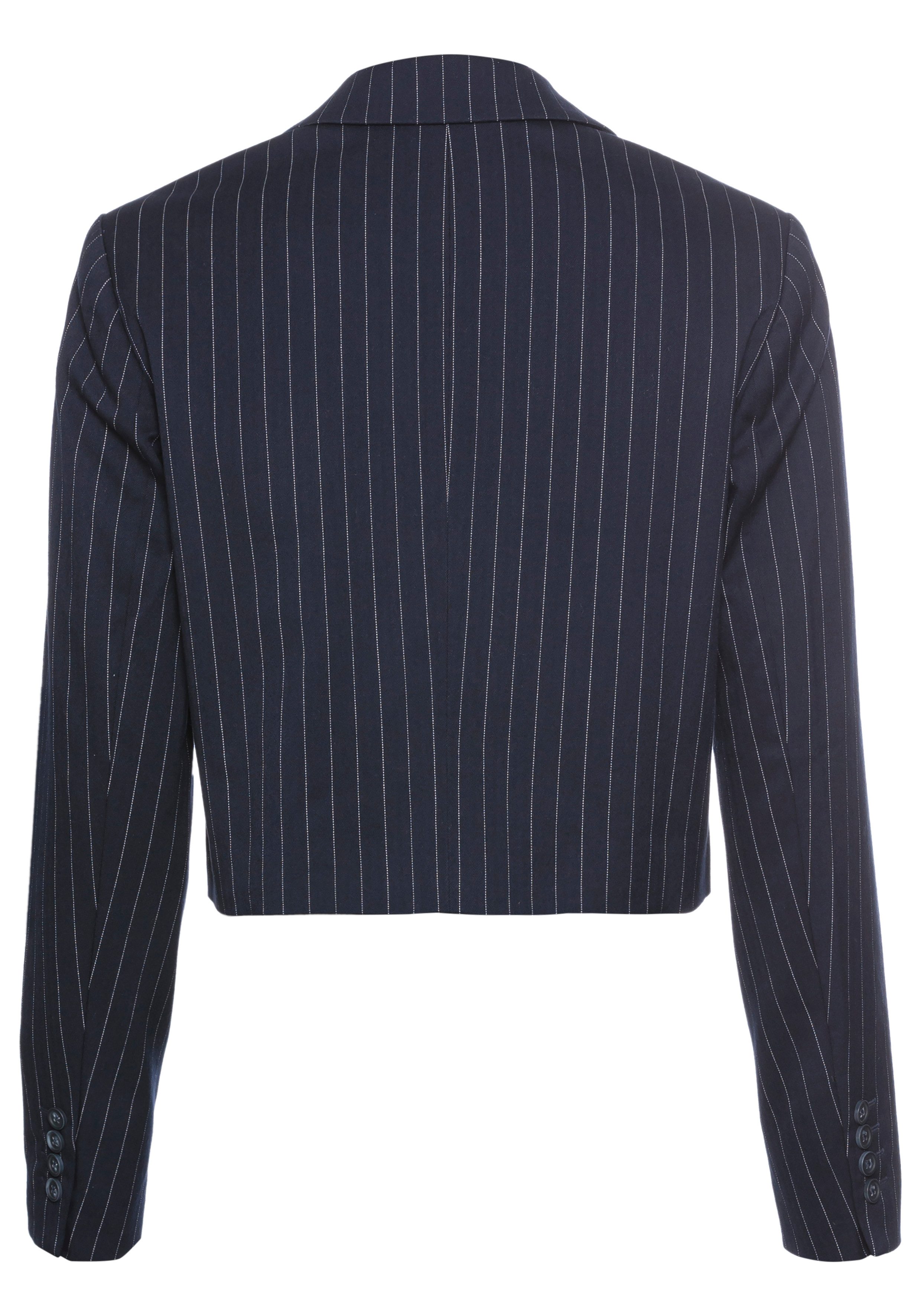 Laura Scott Korte blazer met krijtstrepen
