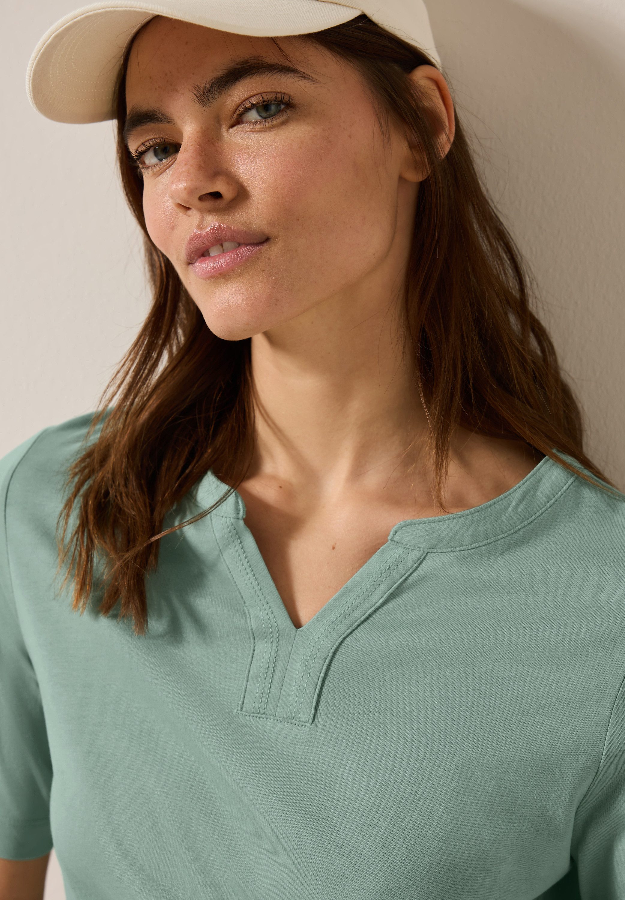 Cecil T-shirt in tuniek-look