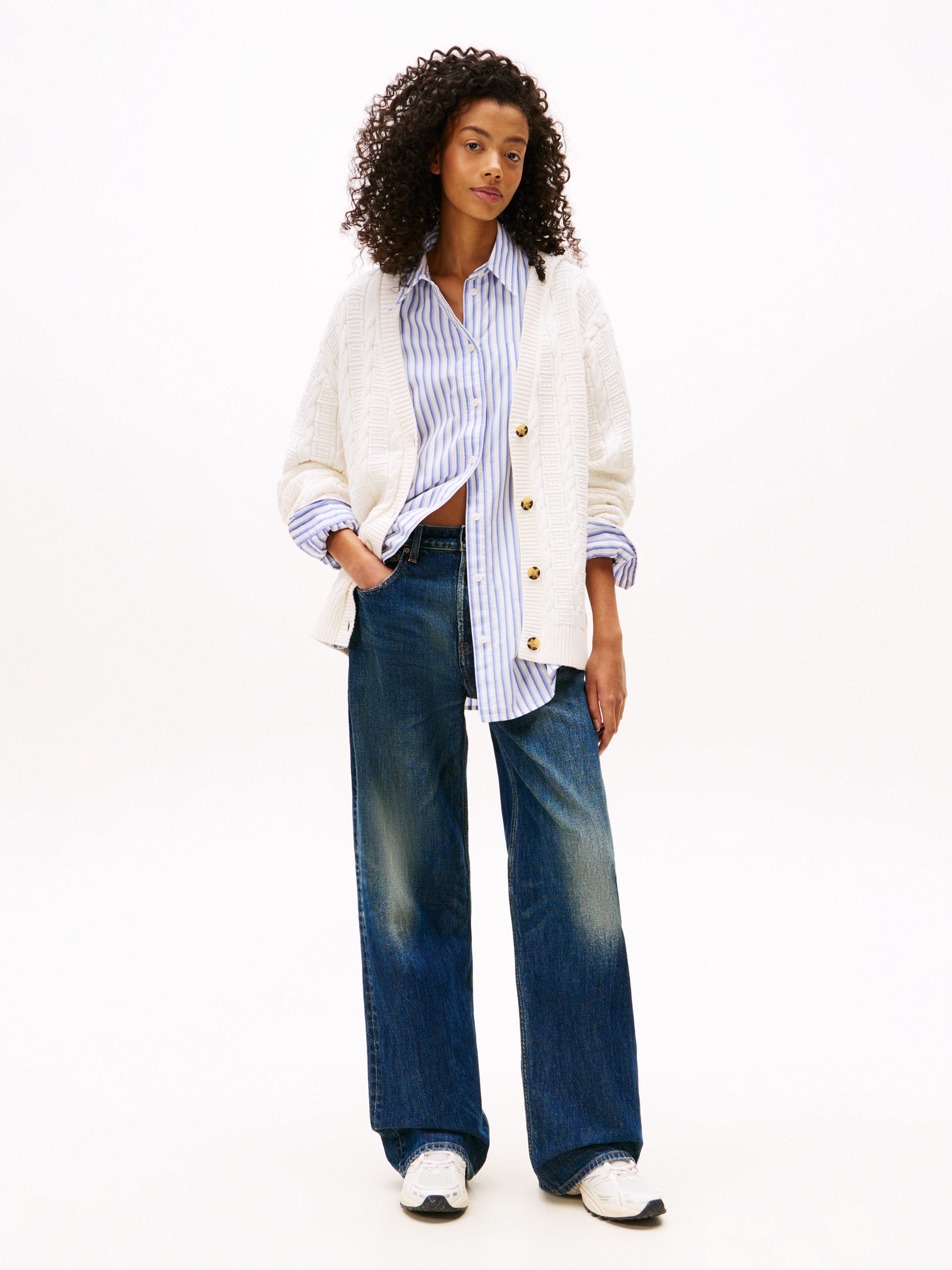 TOMMY JEANS Vest TJW CABLE CARDIGAN
