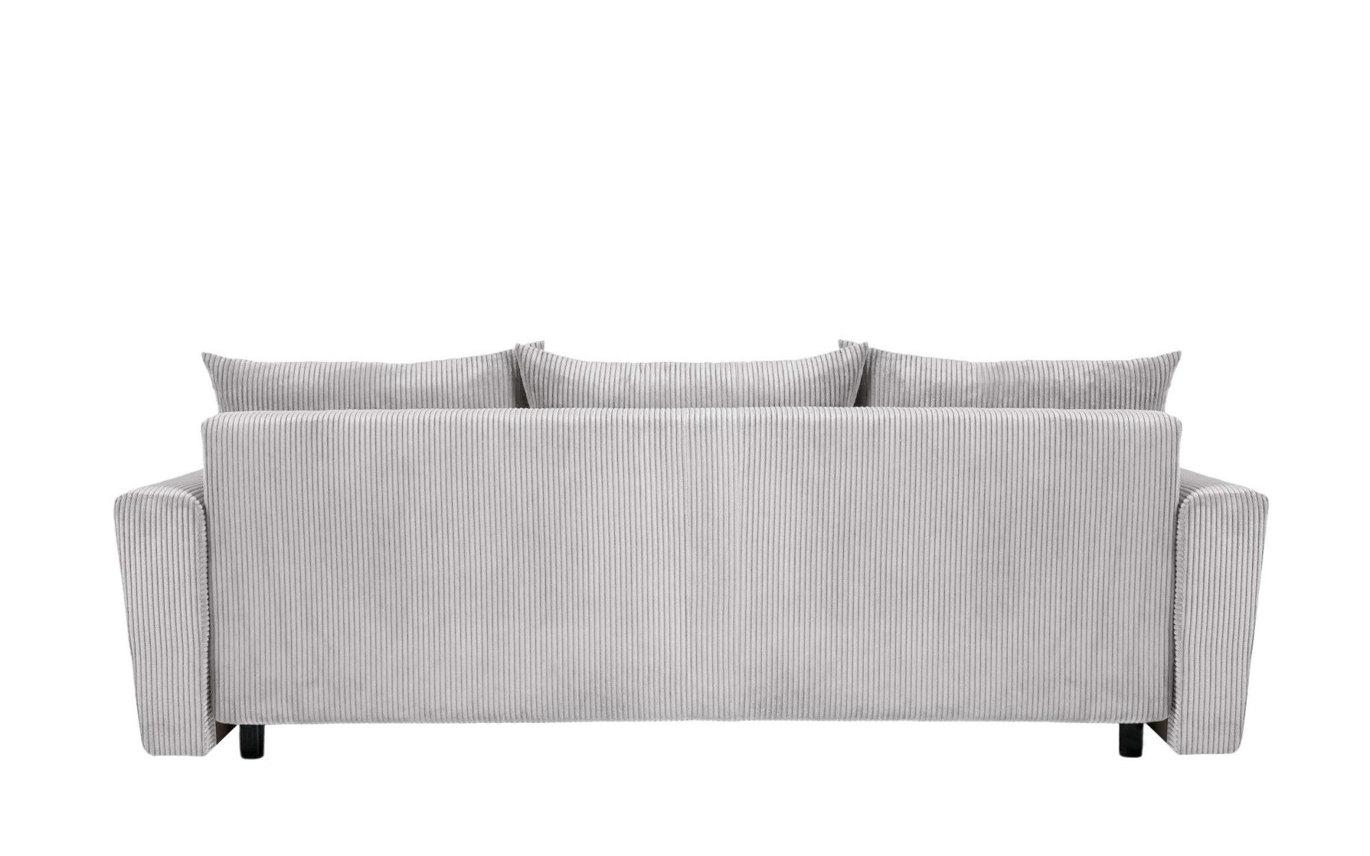 INOSIGN 3-zitsbank MAGHERA slaapbank met bedlade, van hoogwaardige afwerking met golfvering, corduroy en structuur bekleding, b/h/d 230/92,5/79 cm