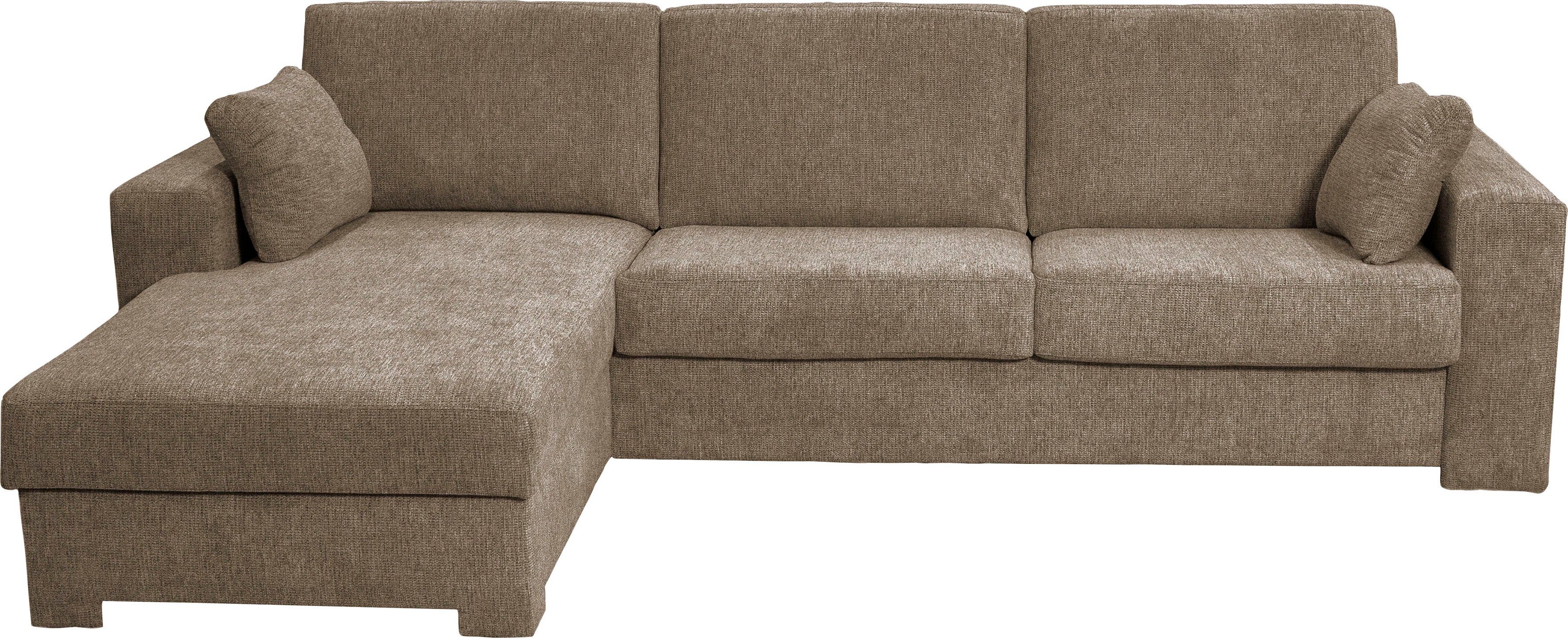 Home affaire Hoekbank Roma "M" matras hoogte 14 cm, slaapfunctie, met ondervering,