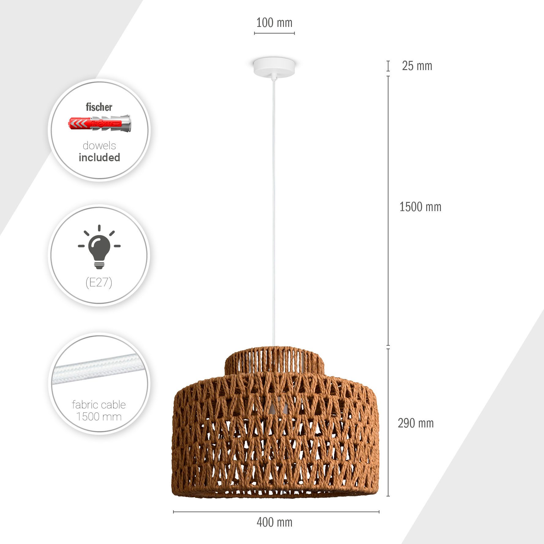 Paco Home Hanglamp HUGO PD1